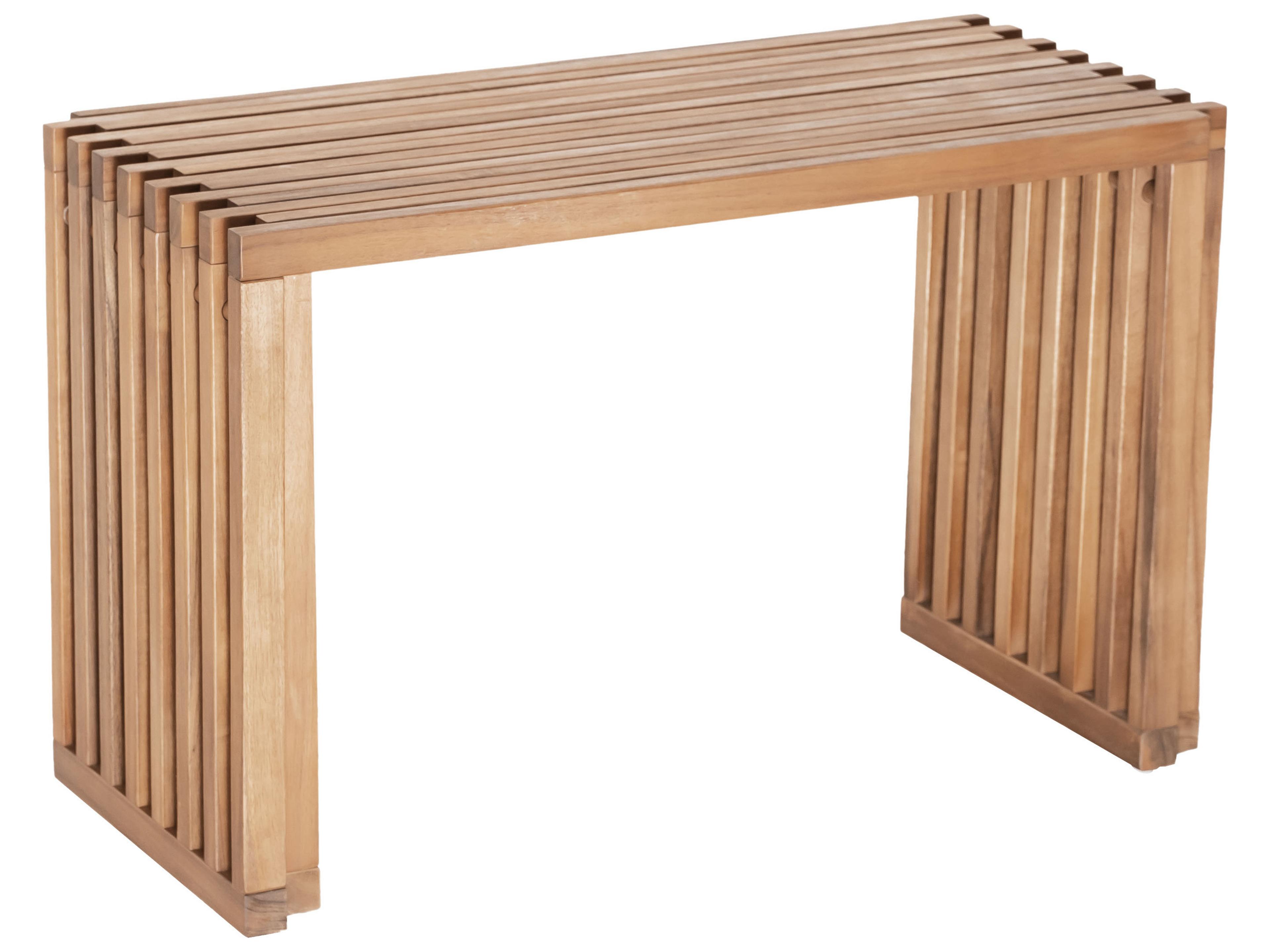 Zuo Outdoor Riviera Natural Wood Bench, Set of 2