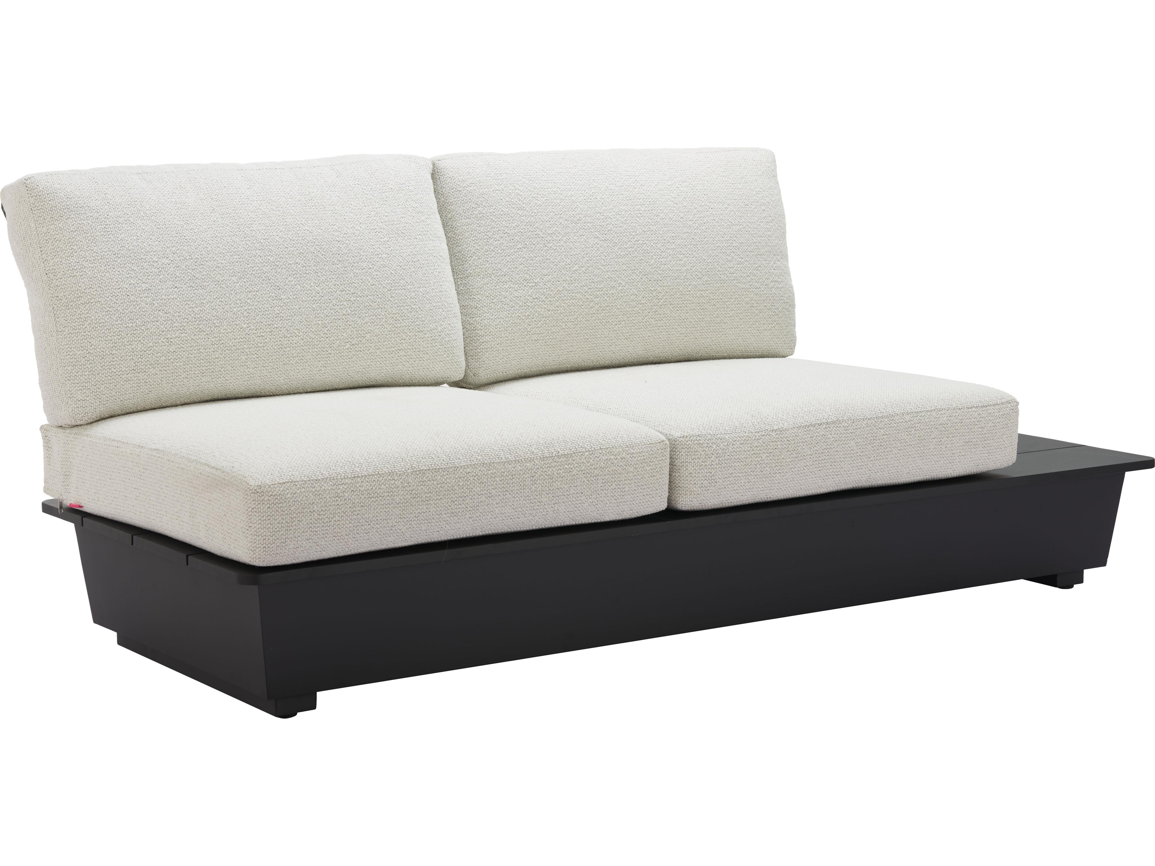 Tien Beige Aluminum Cushion Loveseat