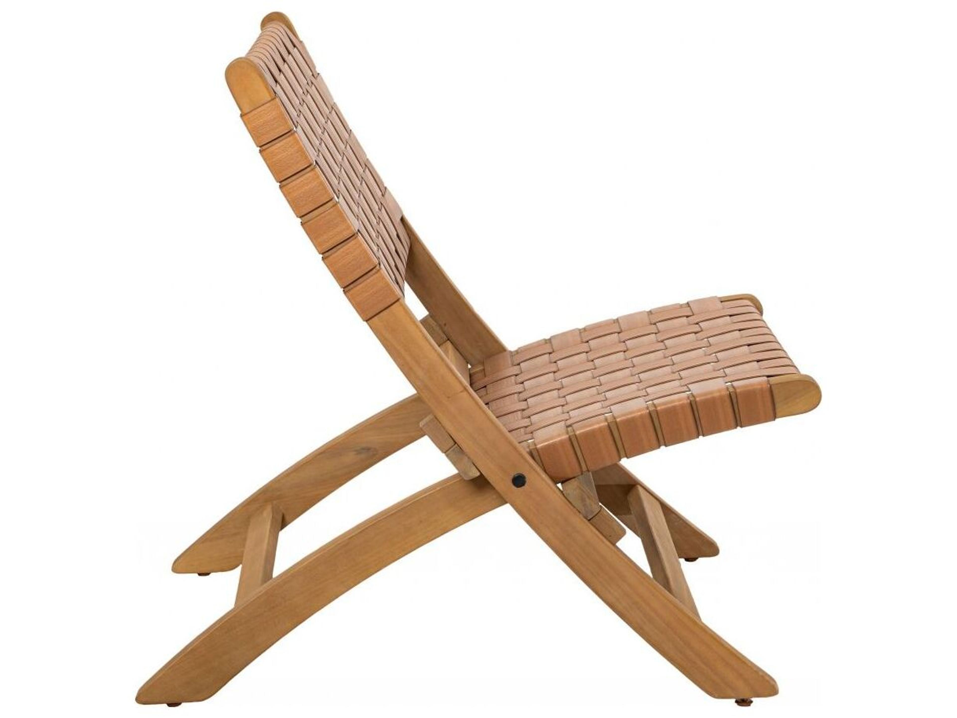 Zuo Outdoor Sunflare Brown Wood Wicker Lounge Chair