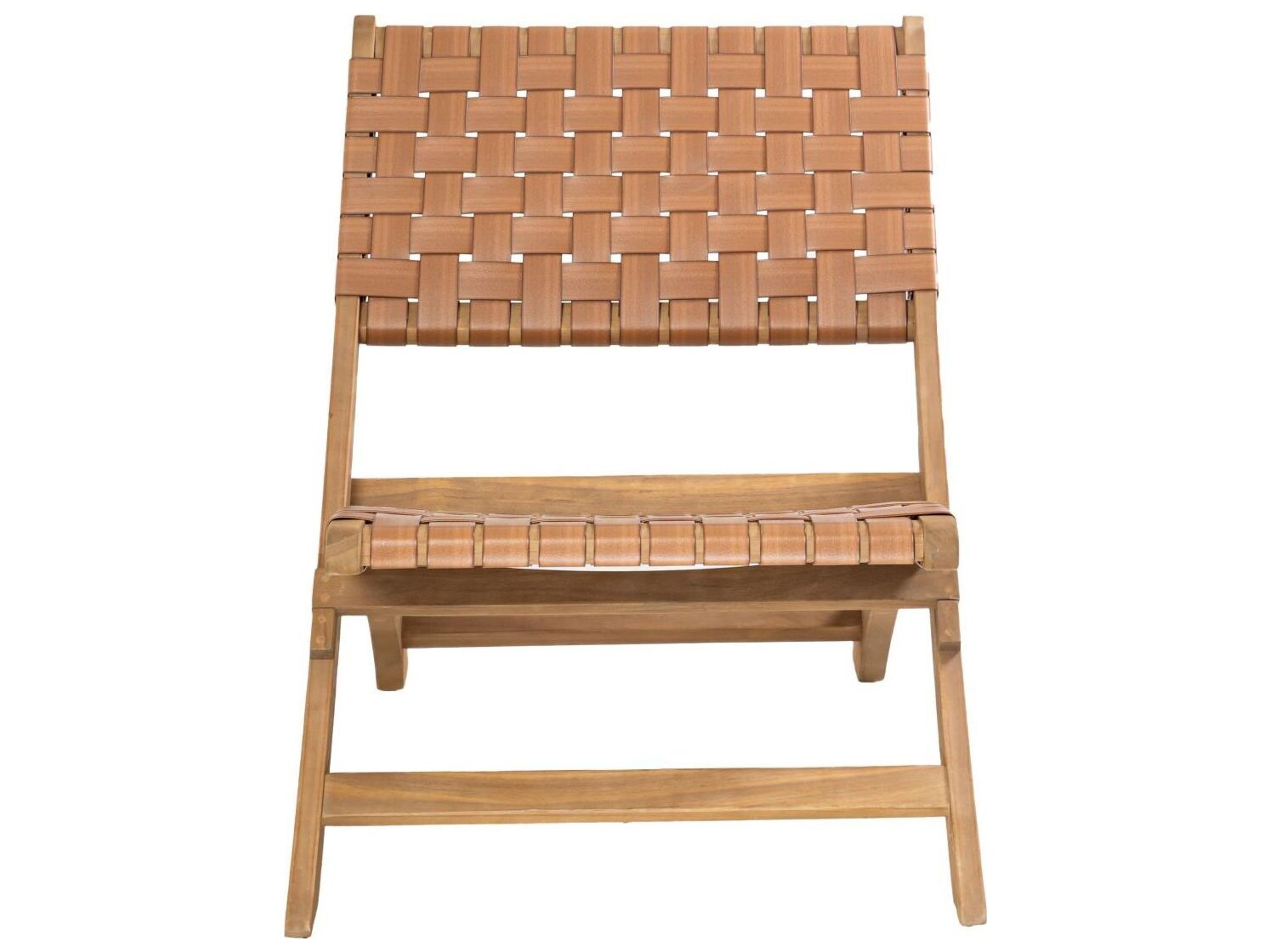 Zuo Outdoor Sunflare Brown Wood Wicker Lounge Chair