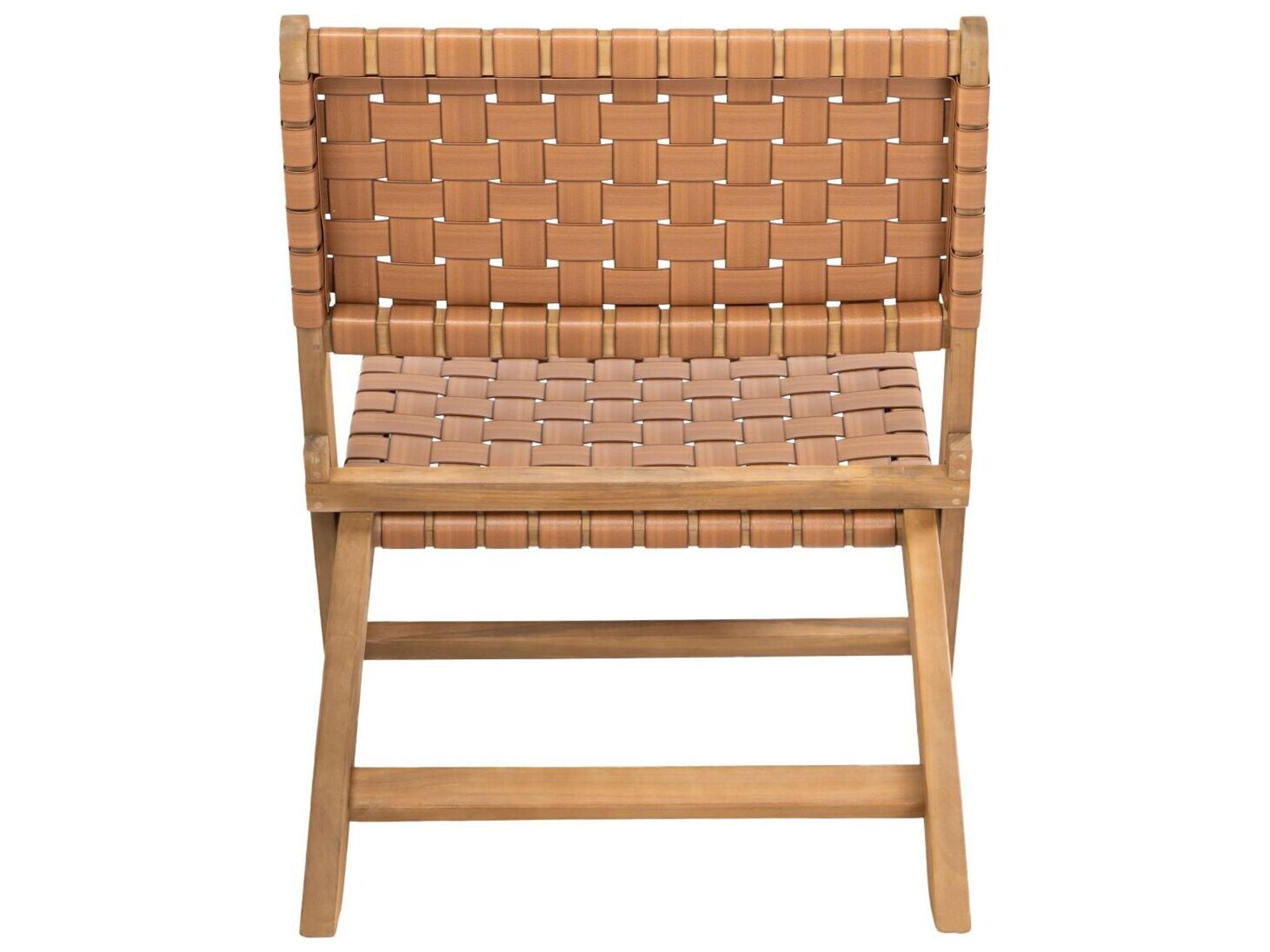 Zuo Outdoor Sunflare Brown Wood Wicker Lounge Chair