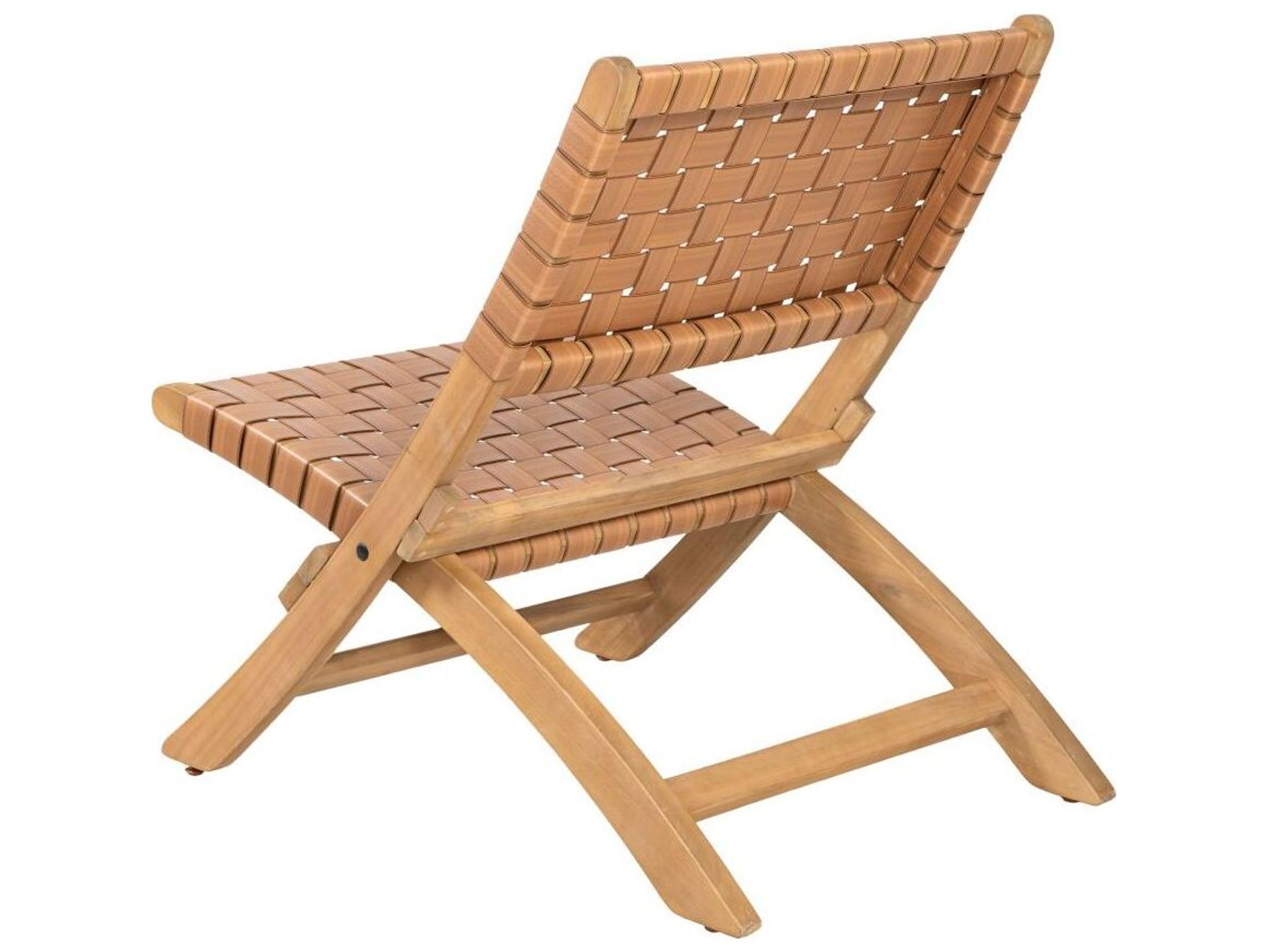 Zuo Outdoor Sunflare Brown Wood Wicker Lounge Chair