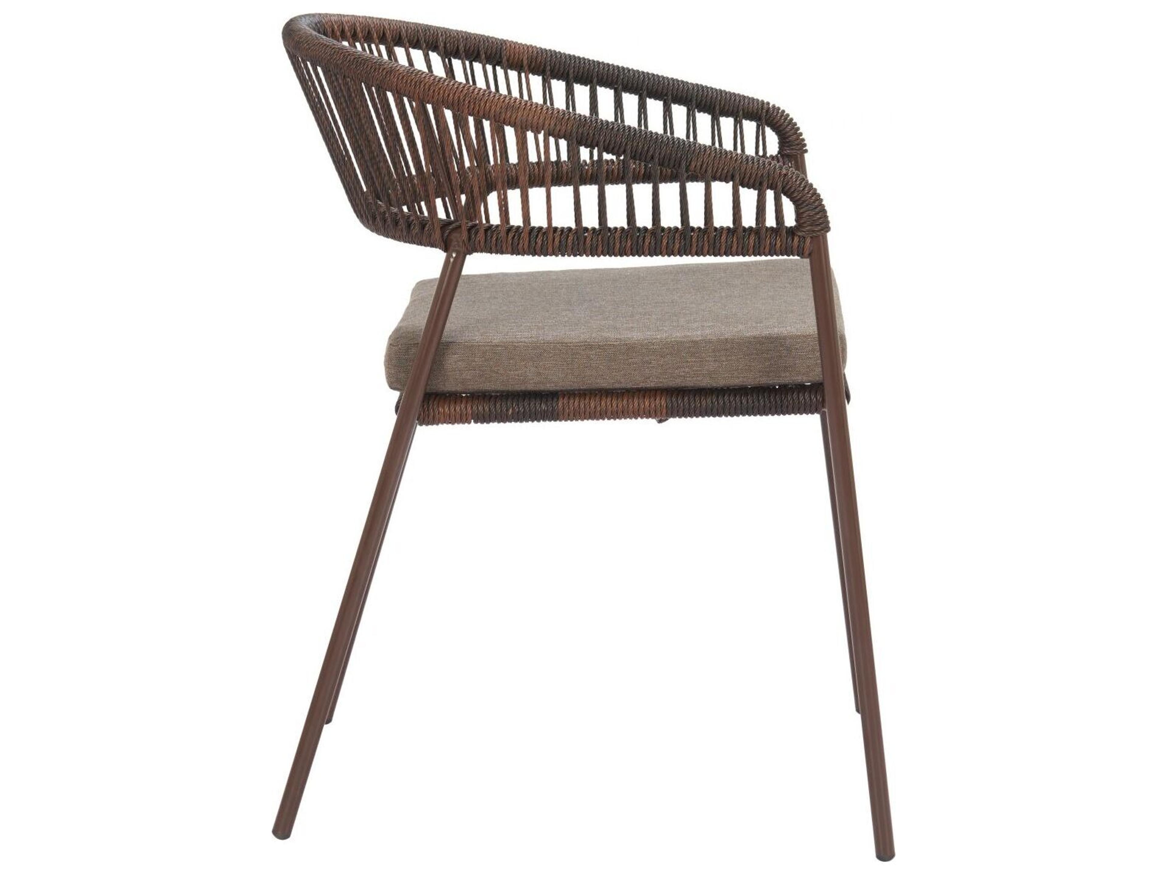 Zuo Outdoor Skye Brown Rope Cushion Dining Chair