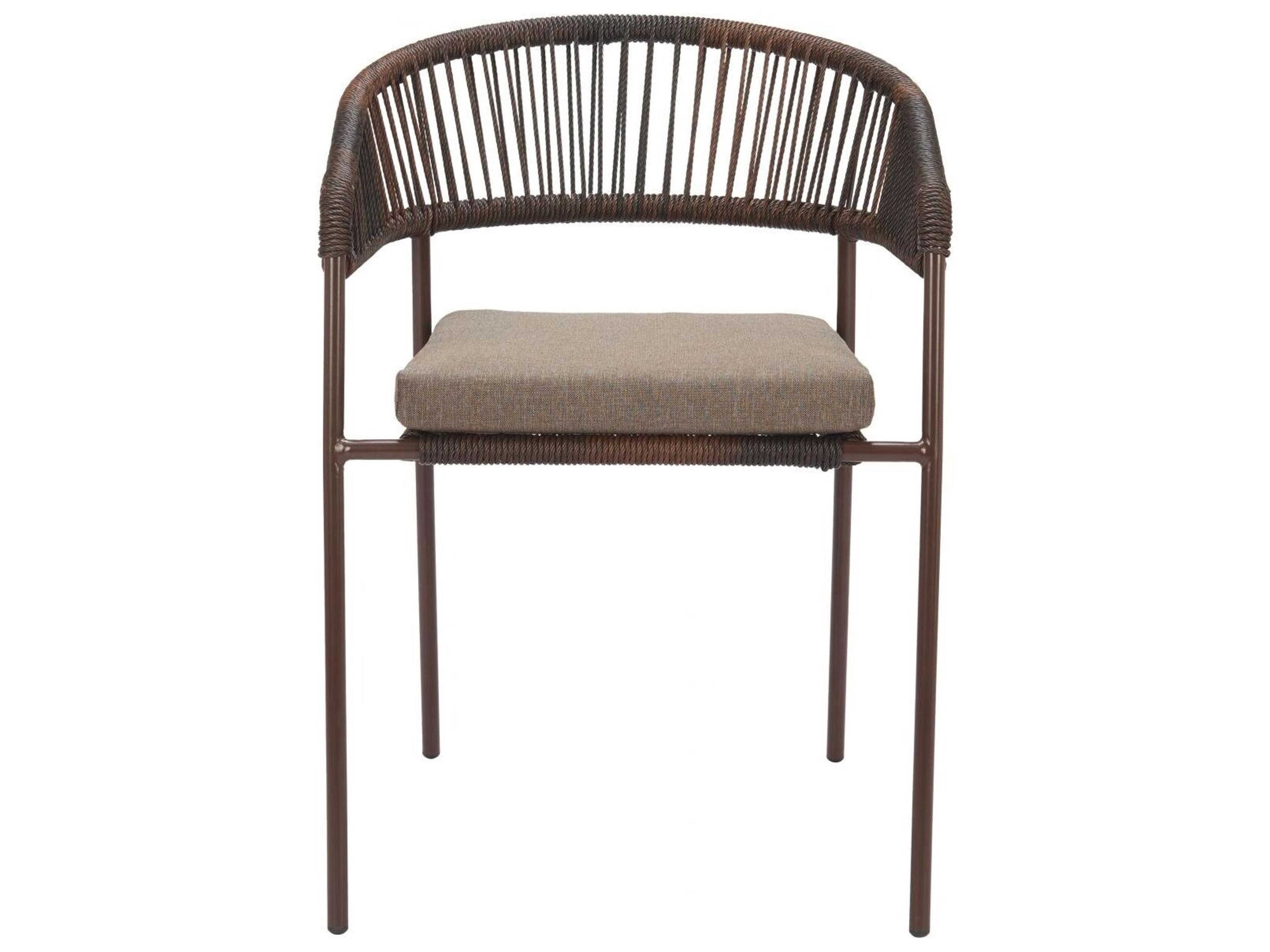 Zuo Outdoor Skye Brown Rope Cushion Dining Chair