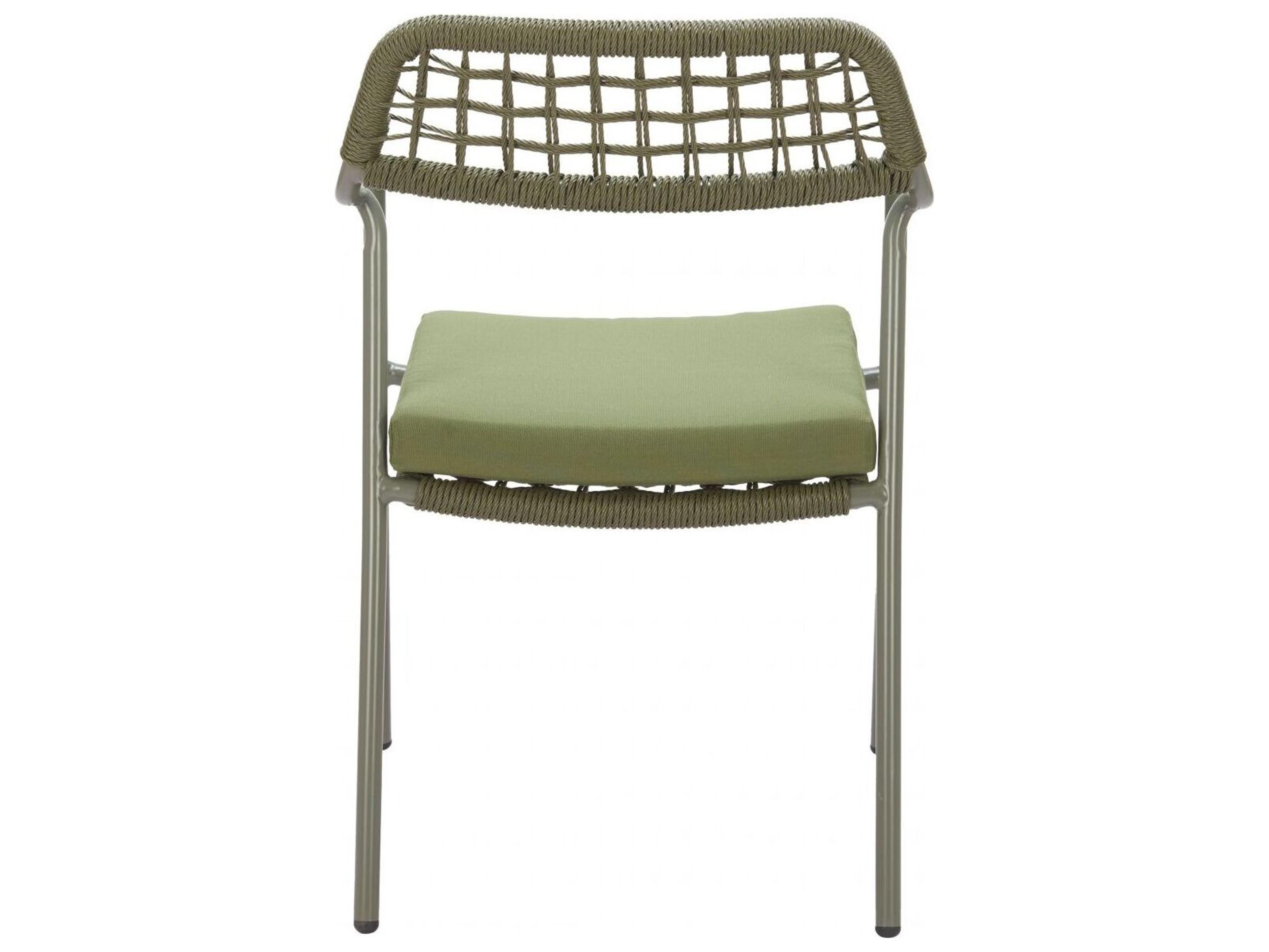 Zuo Outdoor Rio Green Rope Cushion Dining Chair