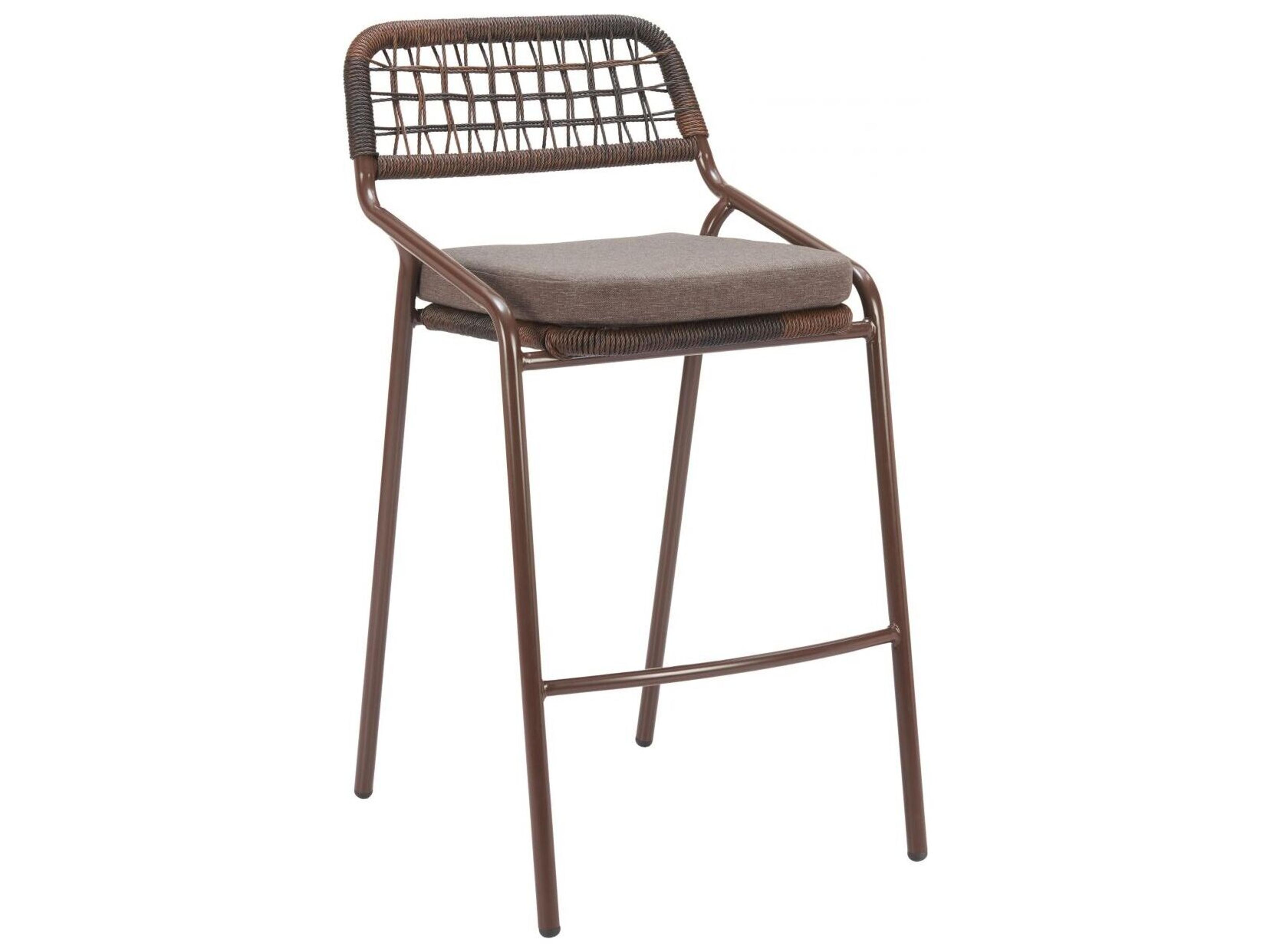 Rio Brown Steel Cushion Bar Stool