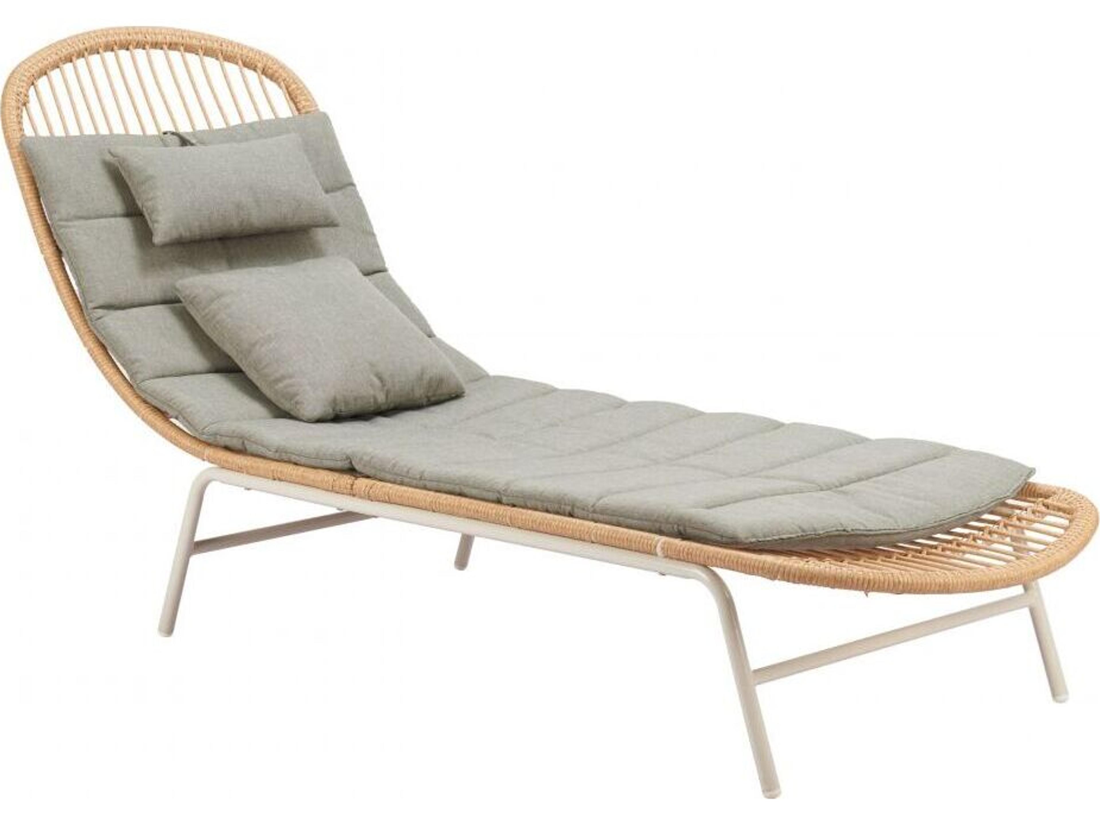 Skim Multi Steel Cushion Chaise Lounge