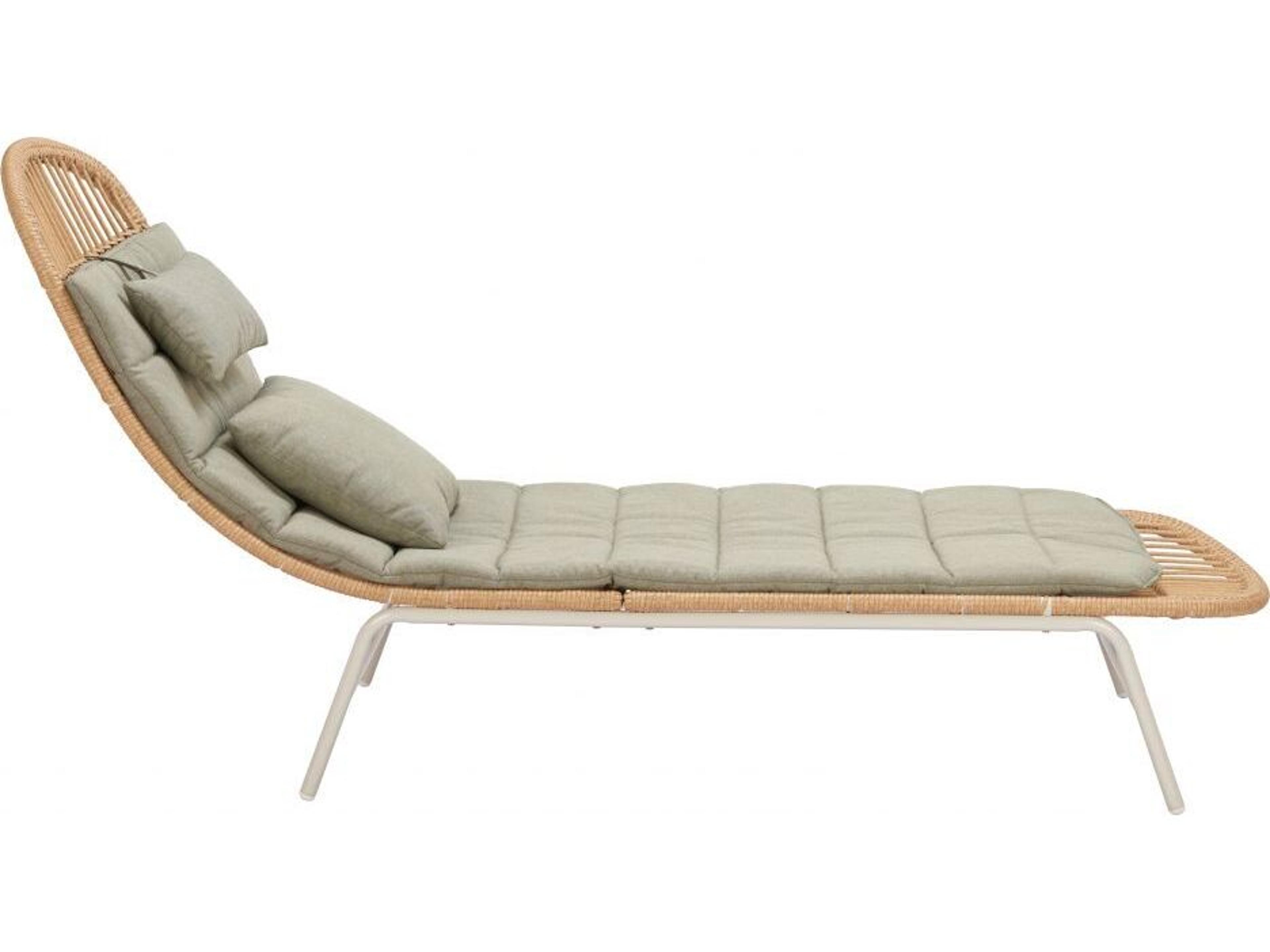 Zuo Outdoor Skim Multi Steel Cushion Chaise Lounge
