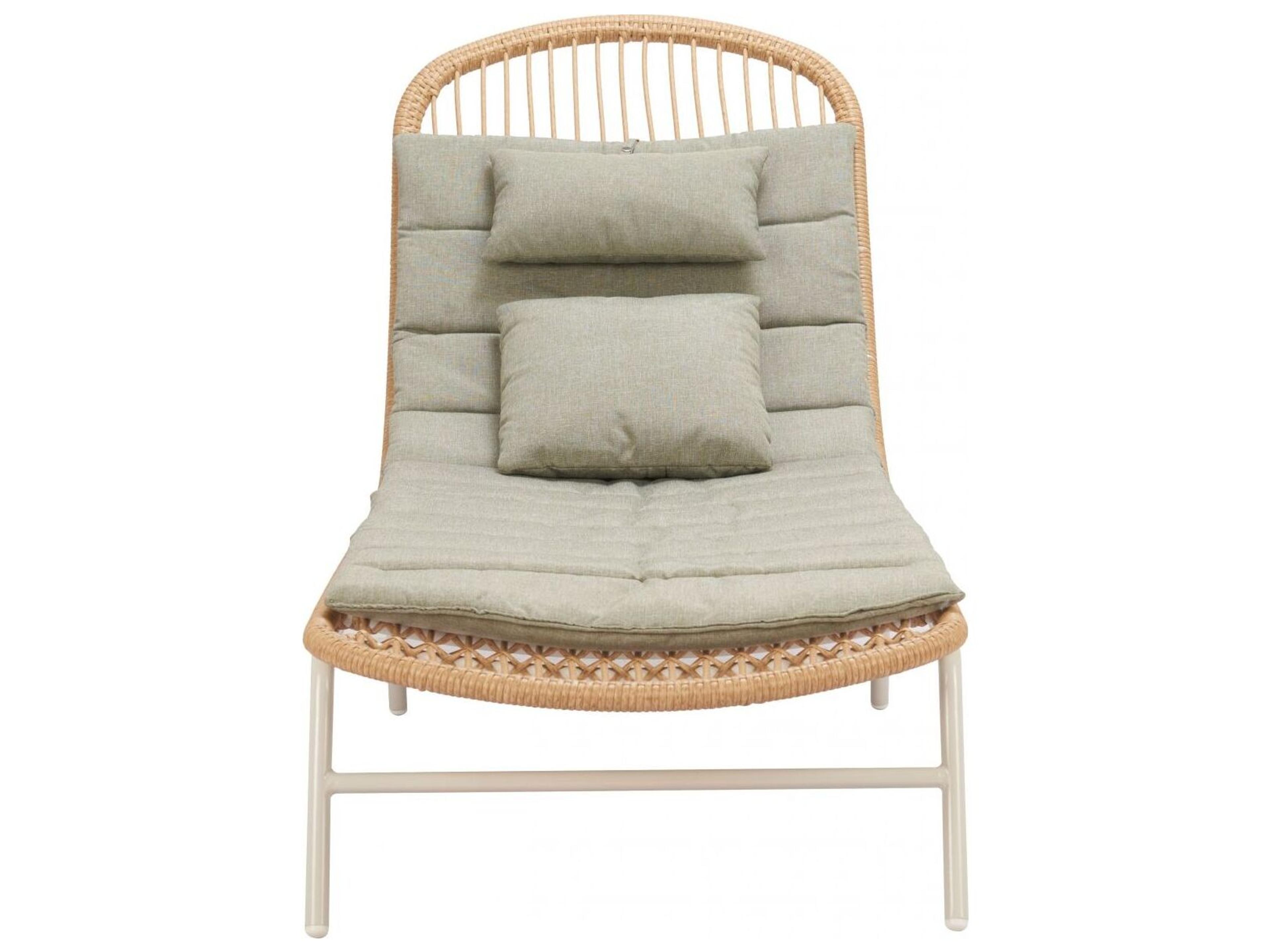 Zuo Outdoor Skim Multi Steel Cushion Chaise Lounge