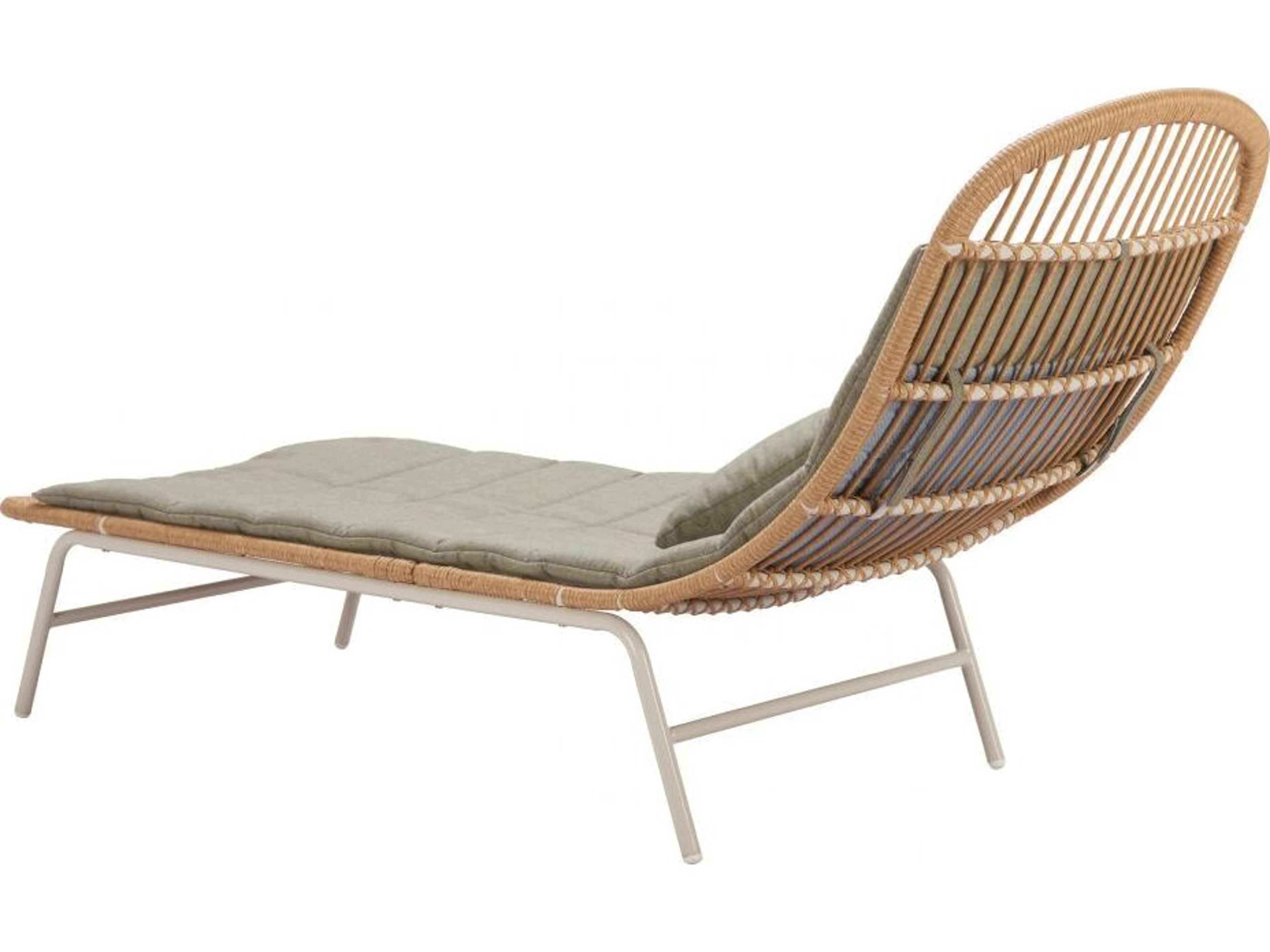 Zuo Outdoor Skim Multi Steel Cushion Chaise Lounge