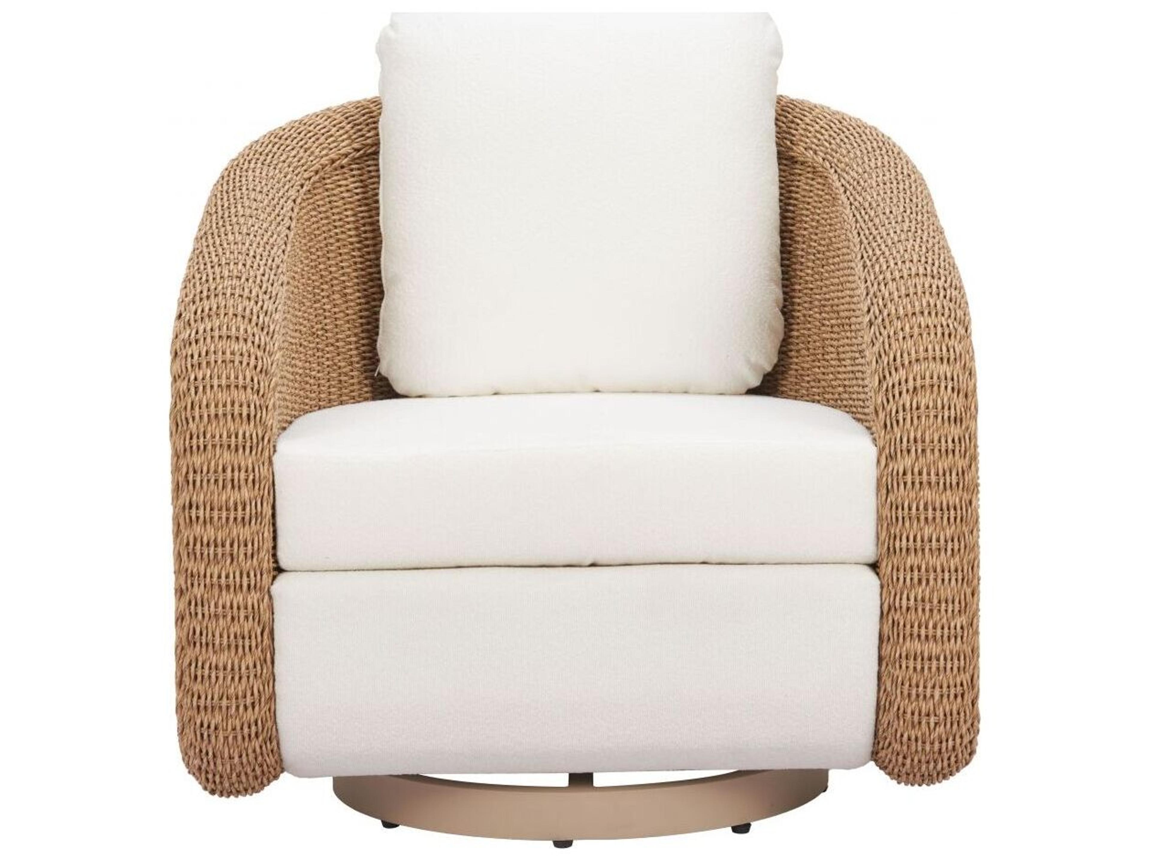 Zuo Outdoor Solara Ivory Wicker Cushion Lounge Chair