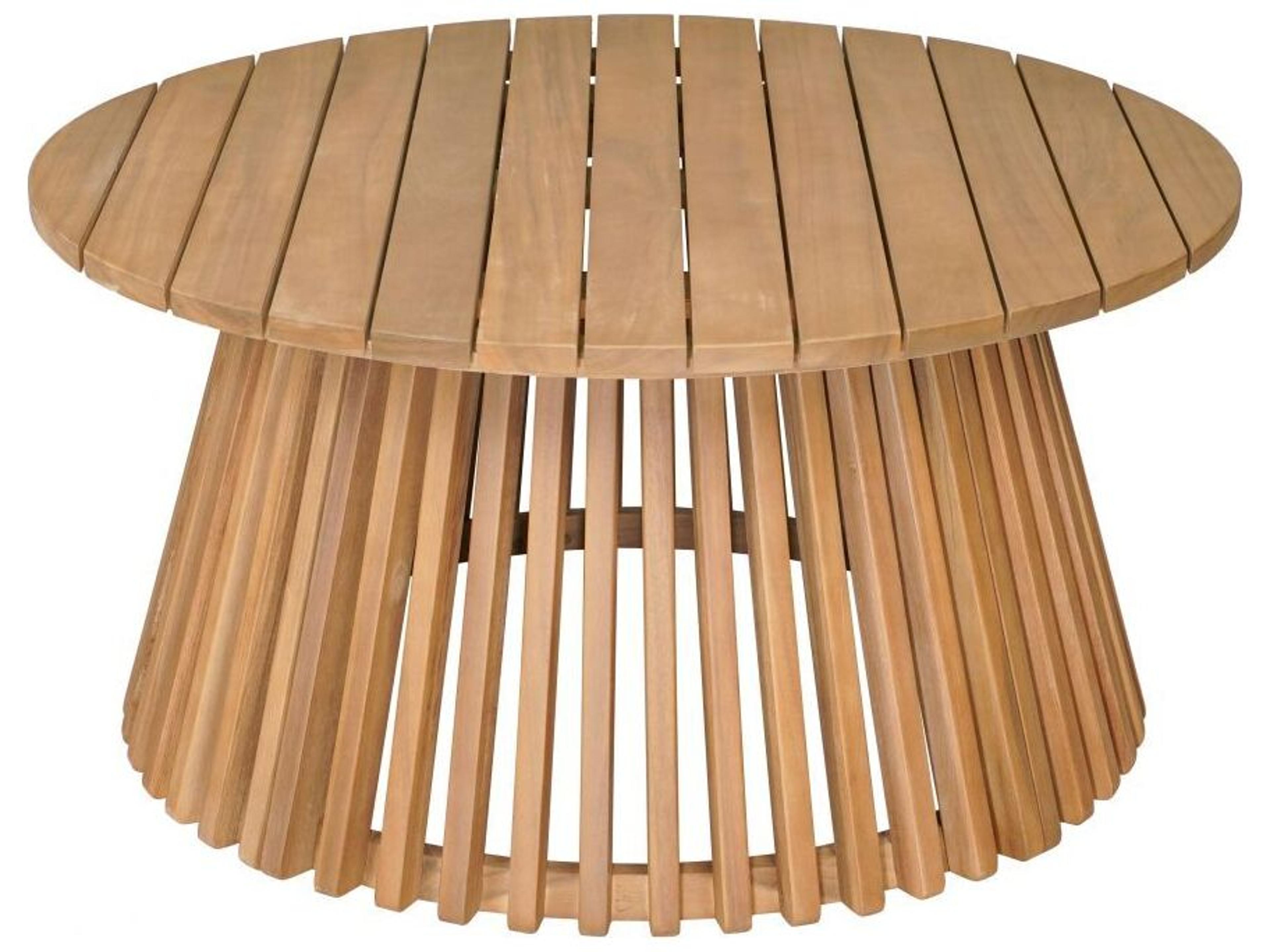 Zahara Natural Wood Round Coffee Table