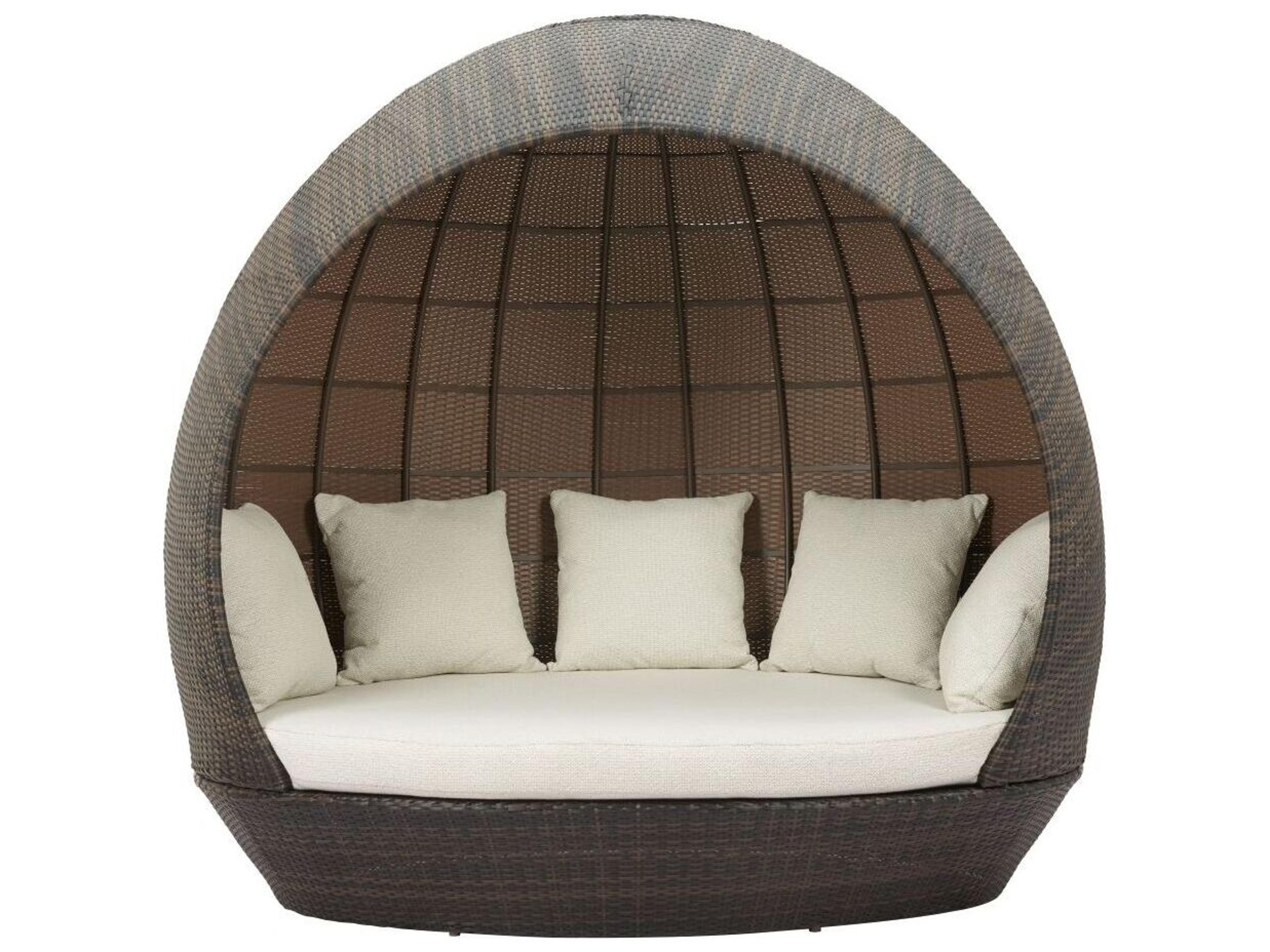 Zuo Outdoor Marisol Brown Beige Aluminum Cushion Lounge Bed