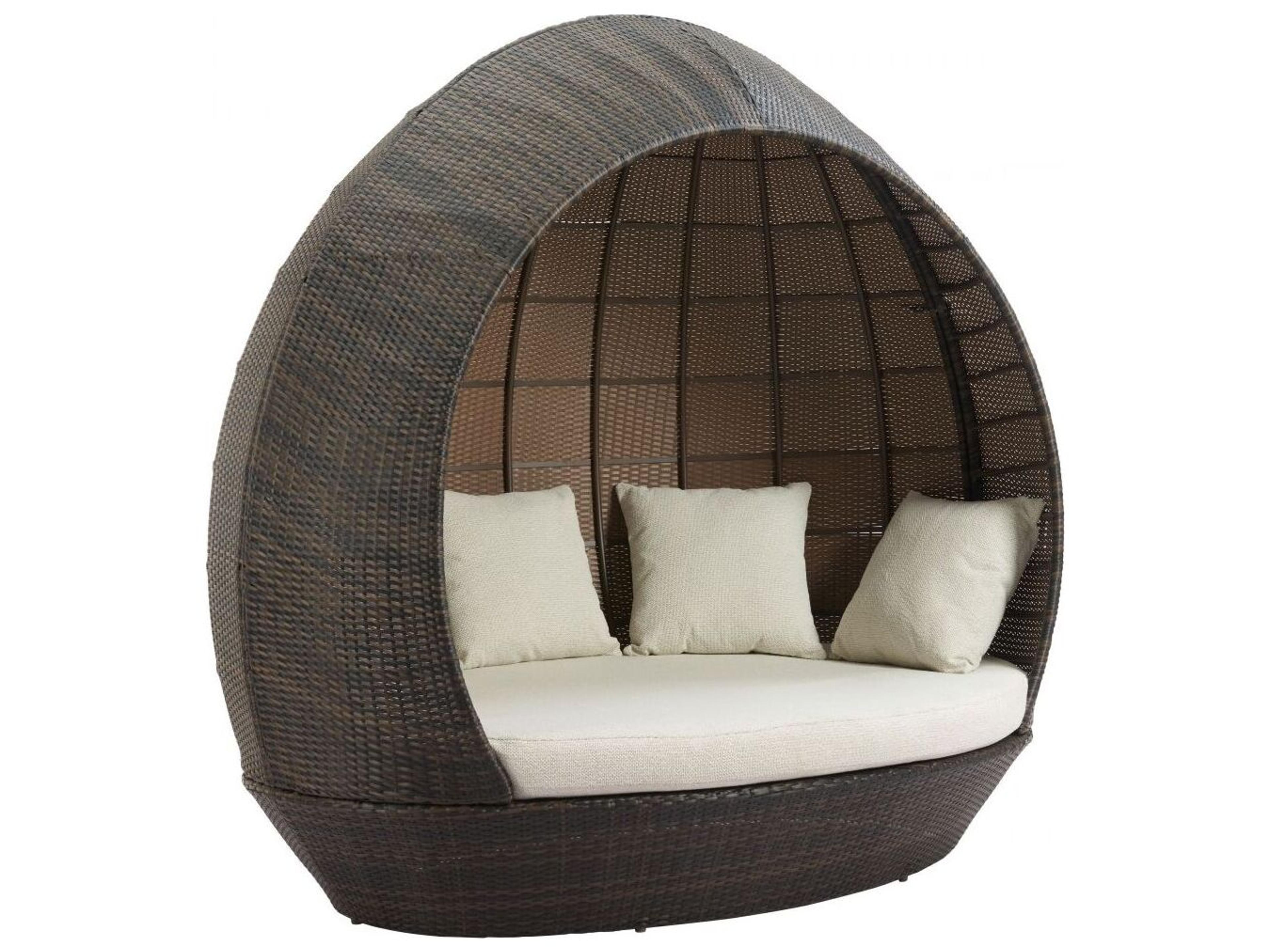 Zuo Outdoor Marisol Brown Beige Aluminum Cushion Lounge Bed