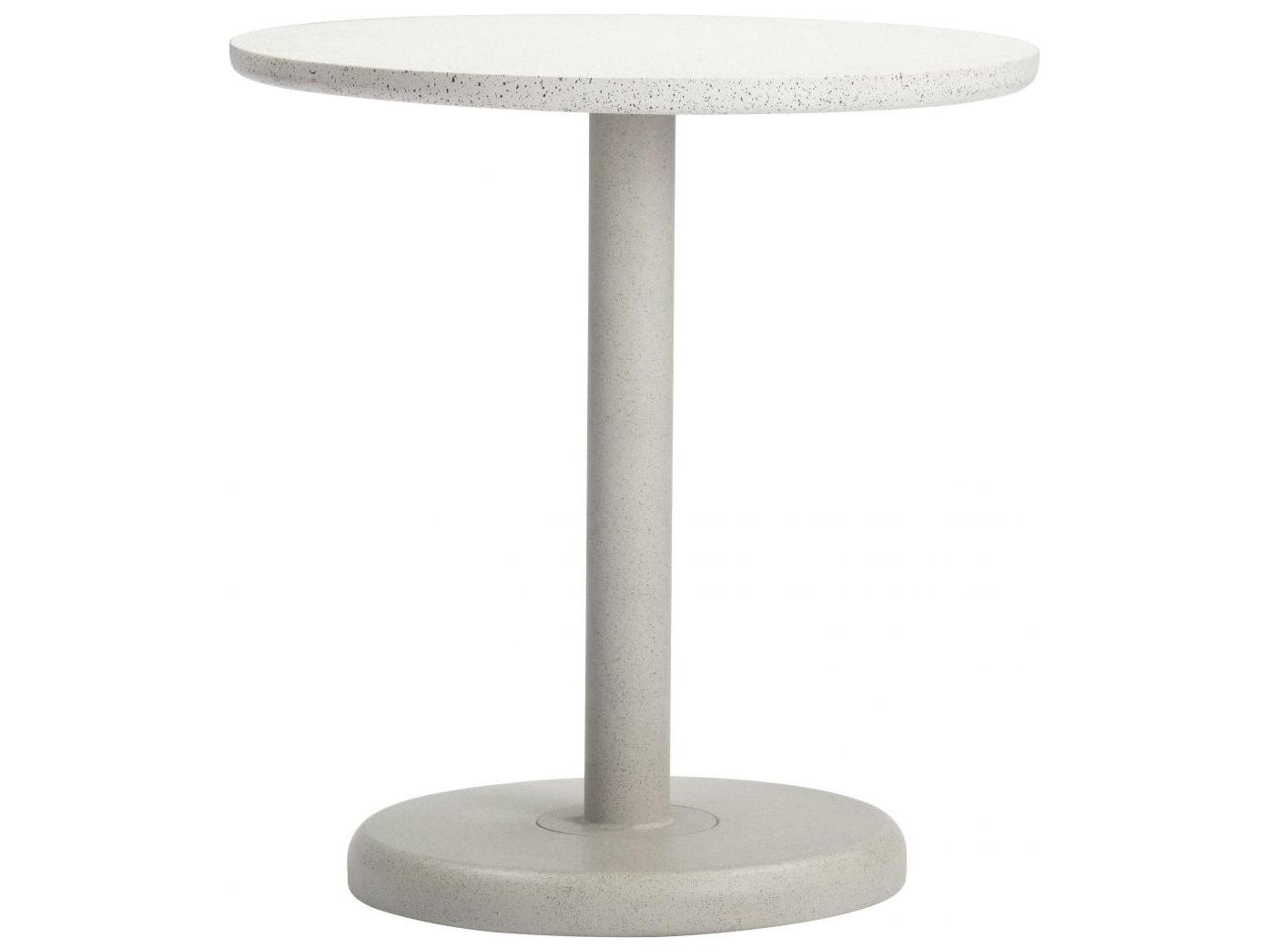 Zuo Outdoor Liora White Concrete Round Bistro Table