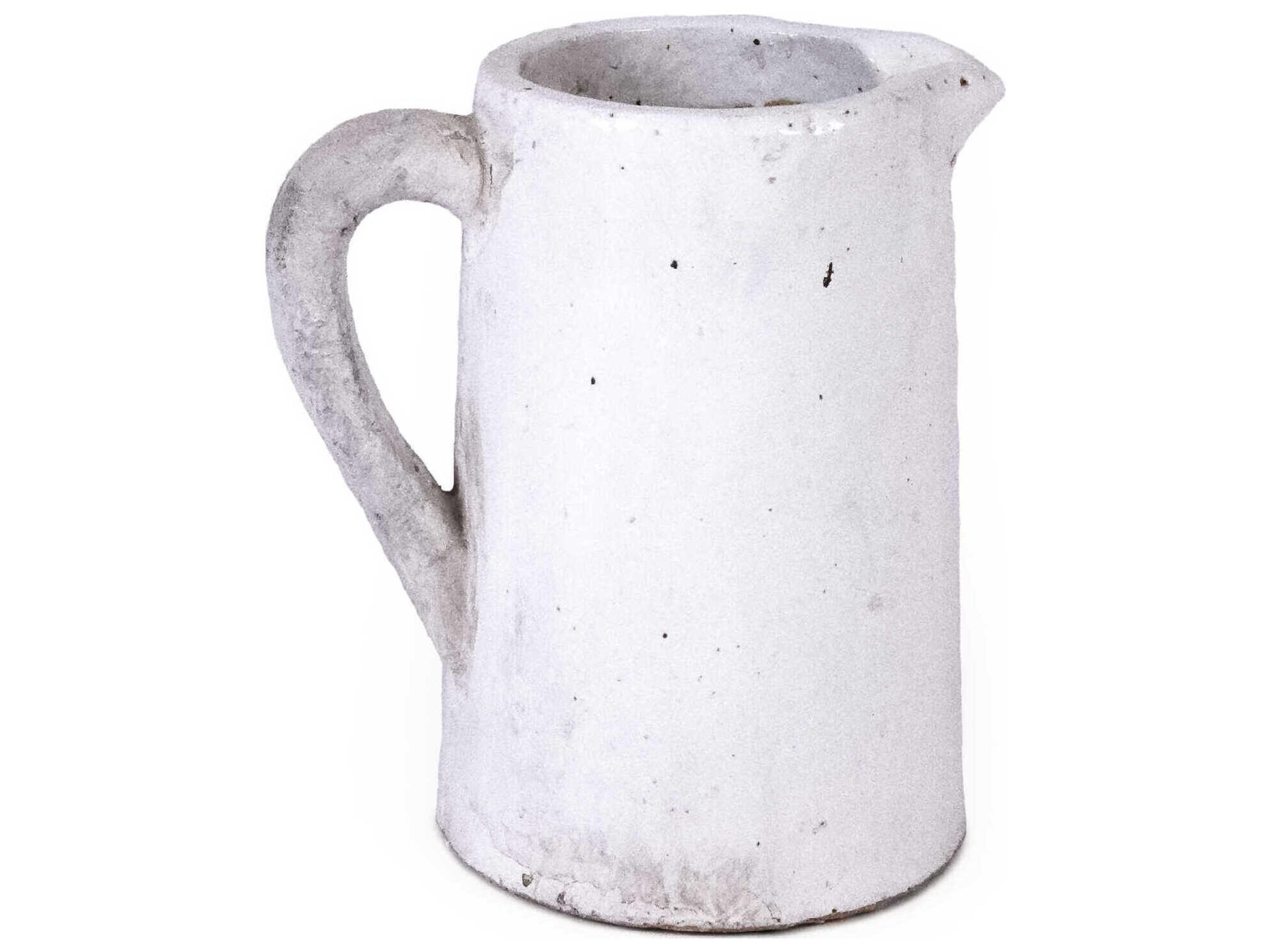 Zentique Distressed White Vase