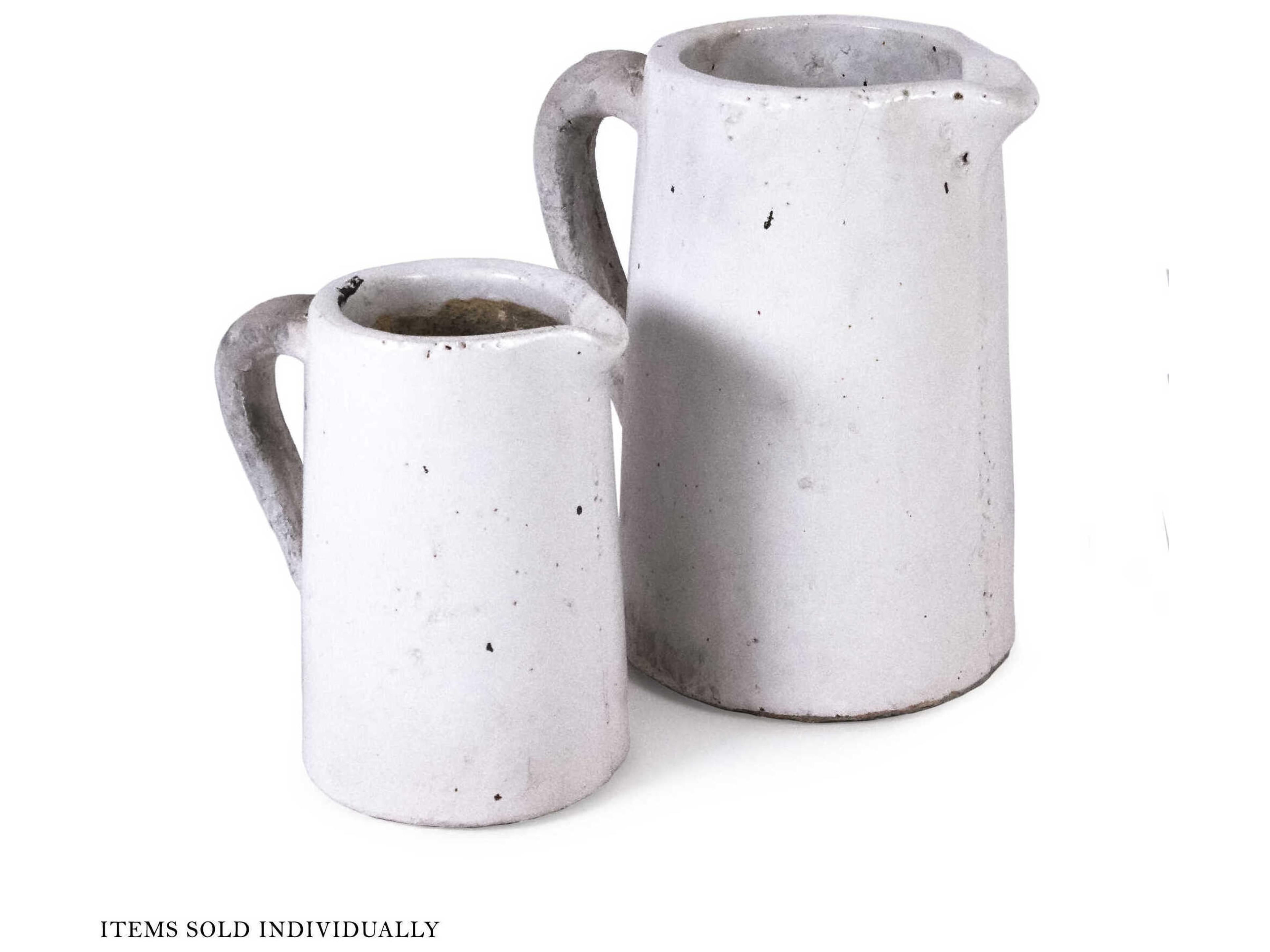 Zentique Distressed White Vase