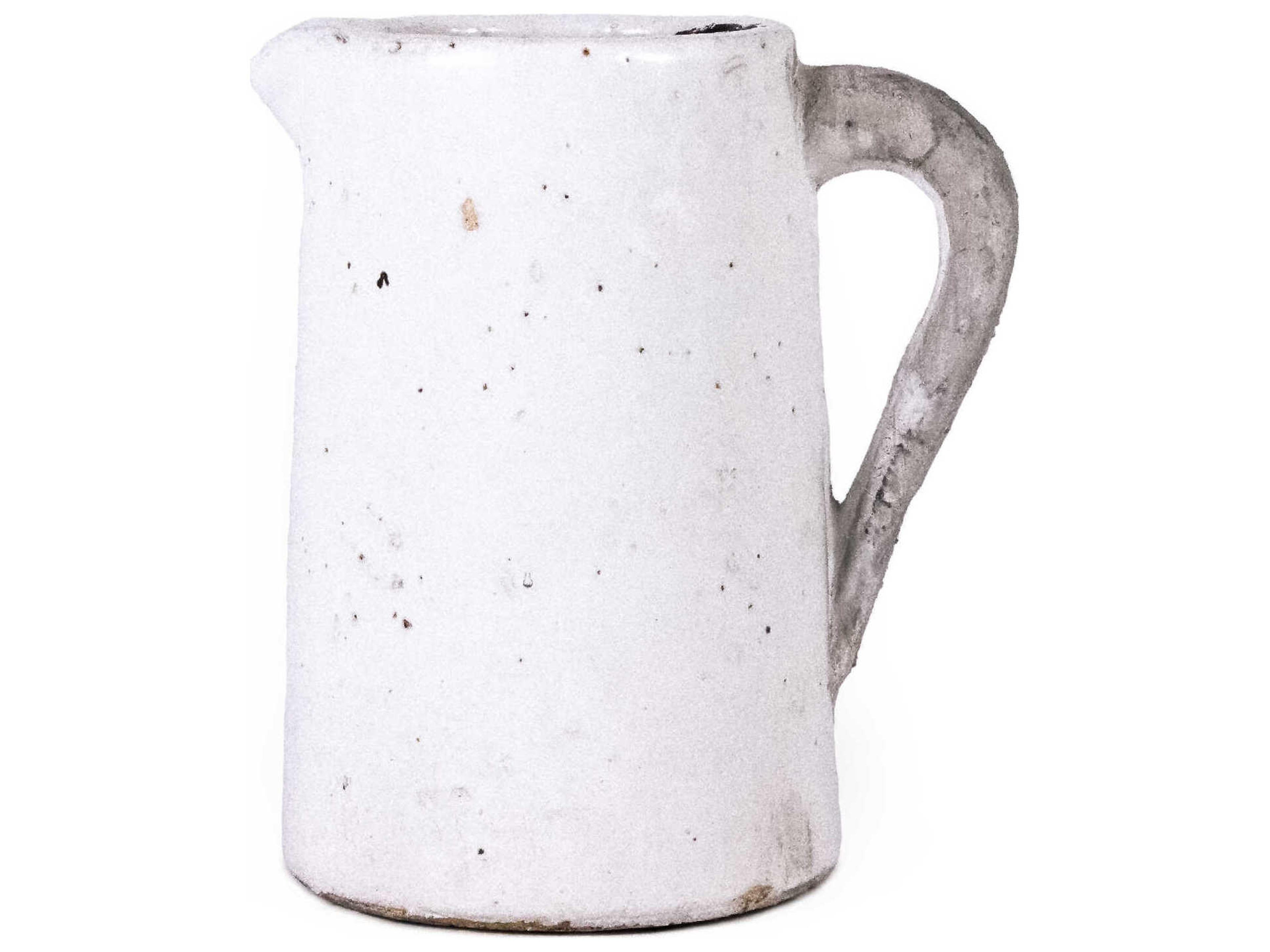 Zentique Distressed White Vase