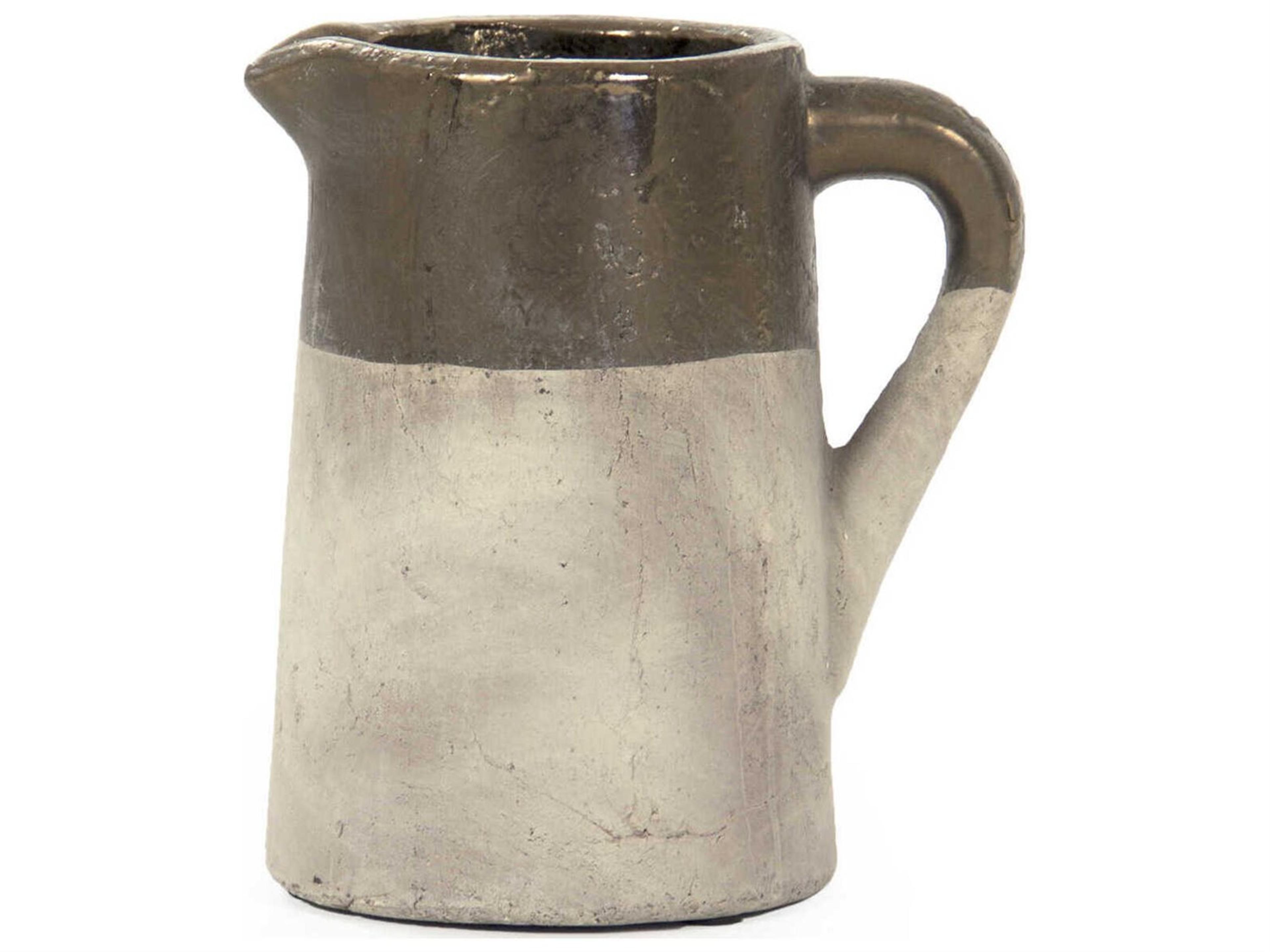 Zentique Gilded Top Unglazed Base Vase