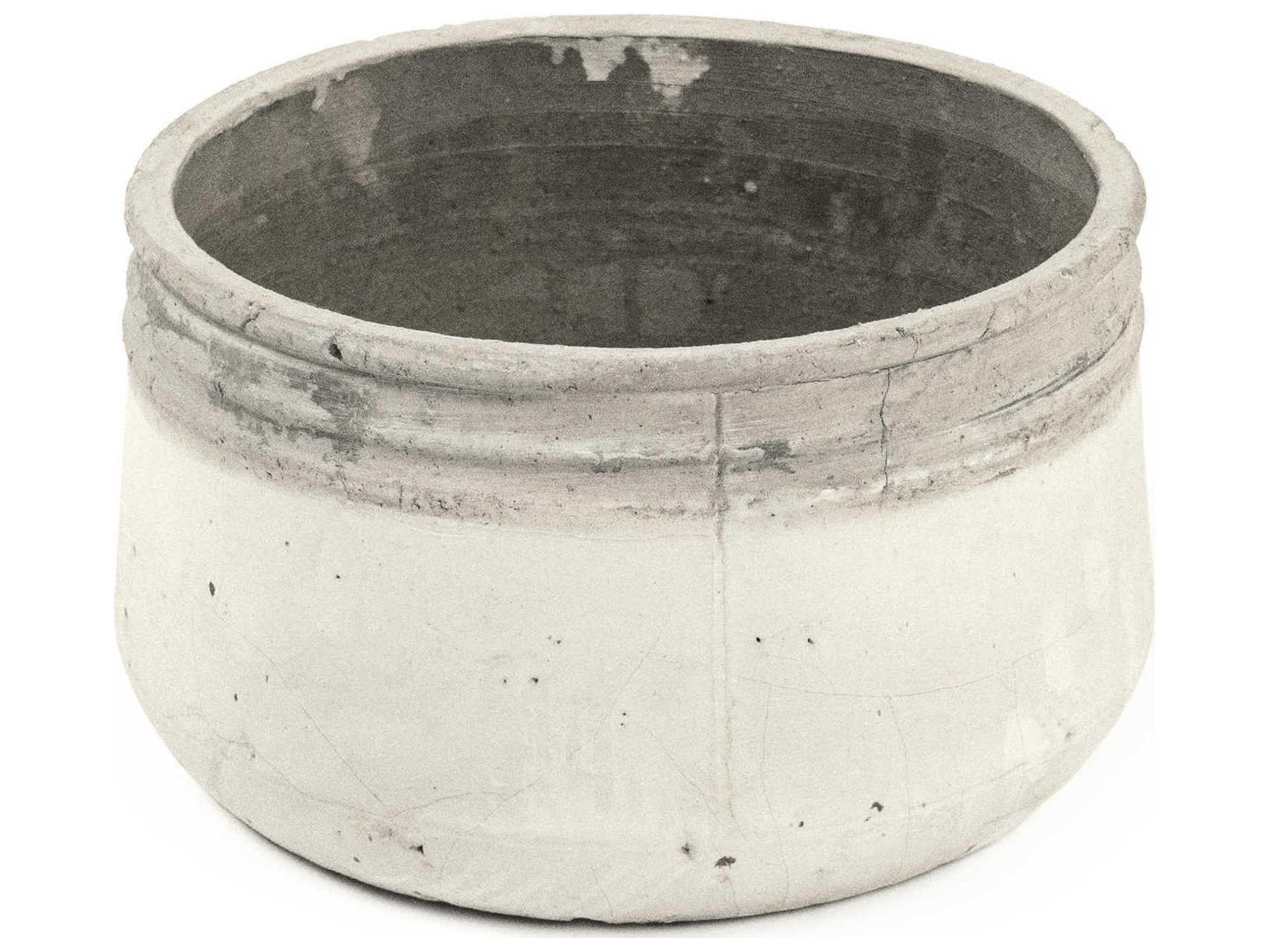 Zentique Distressed White Decorative Plate