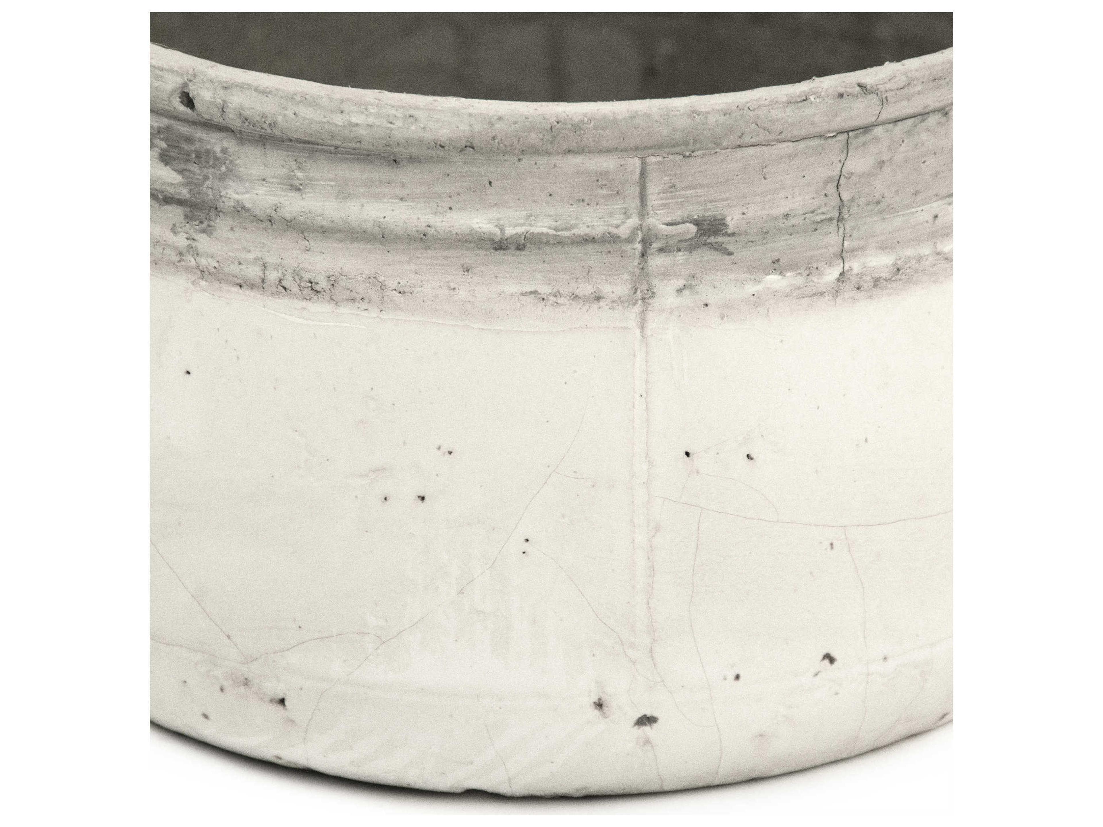 Zentique Distressed White Decorative Plate
