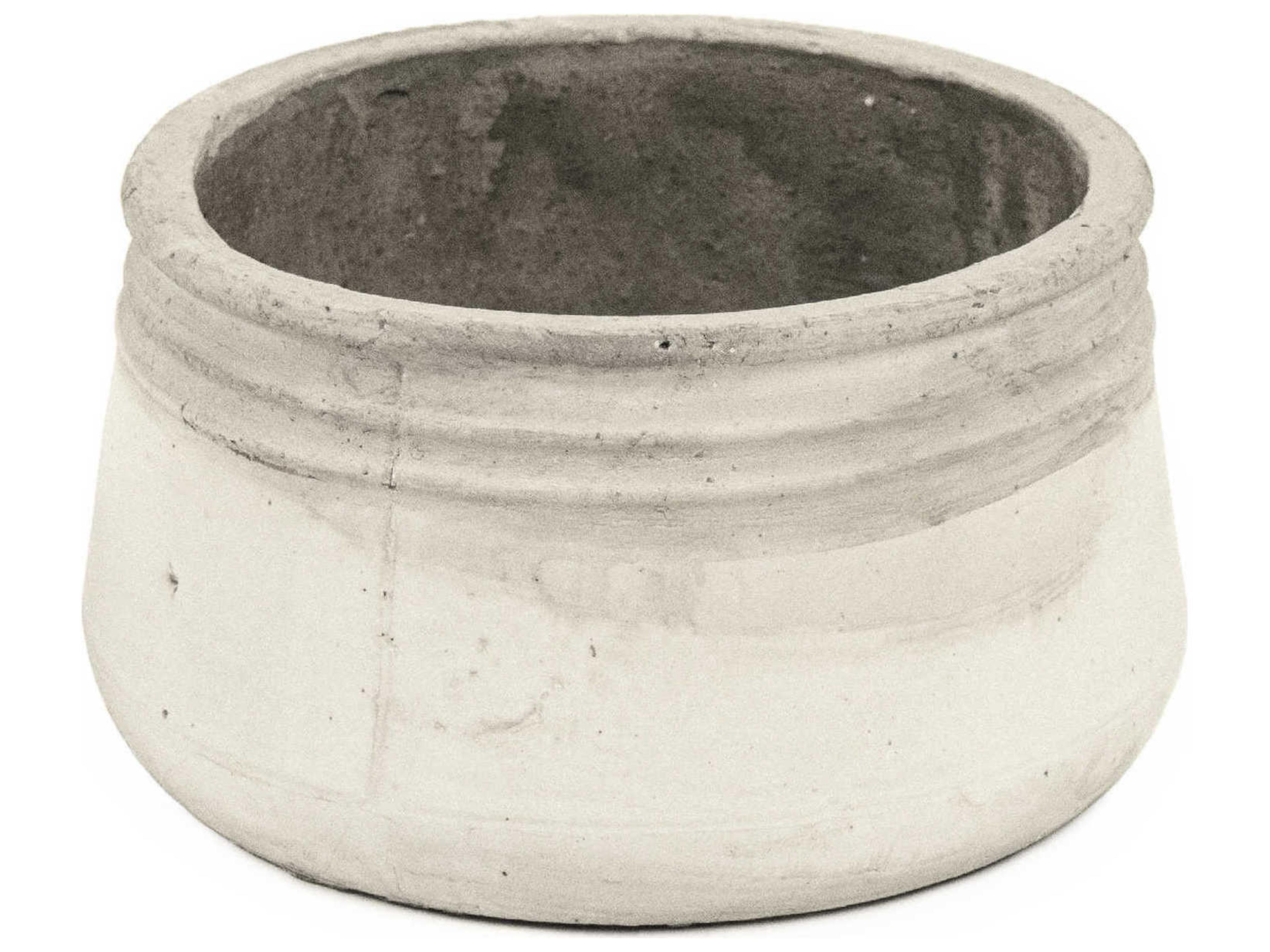 Zentique Distressed White 10" Decorative Bowl