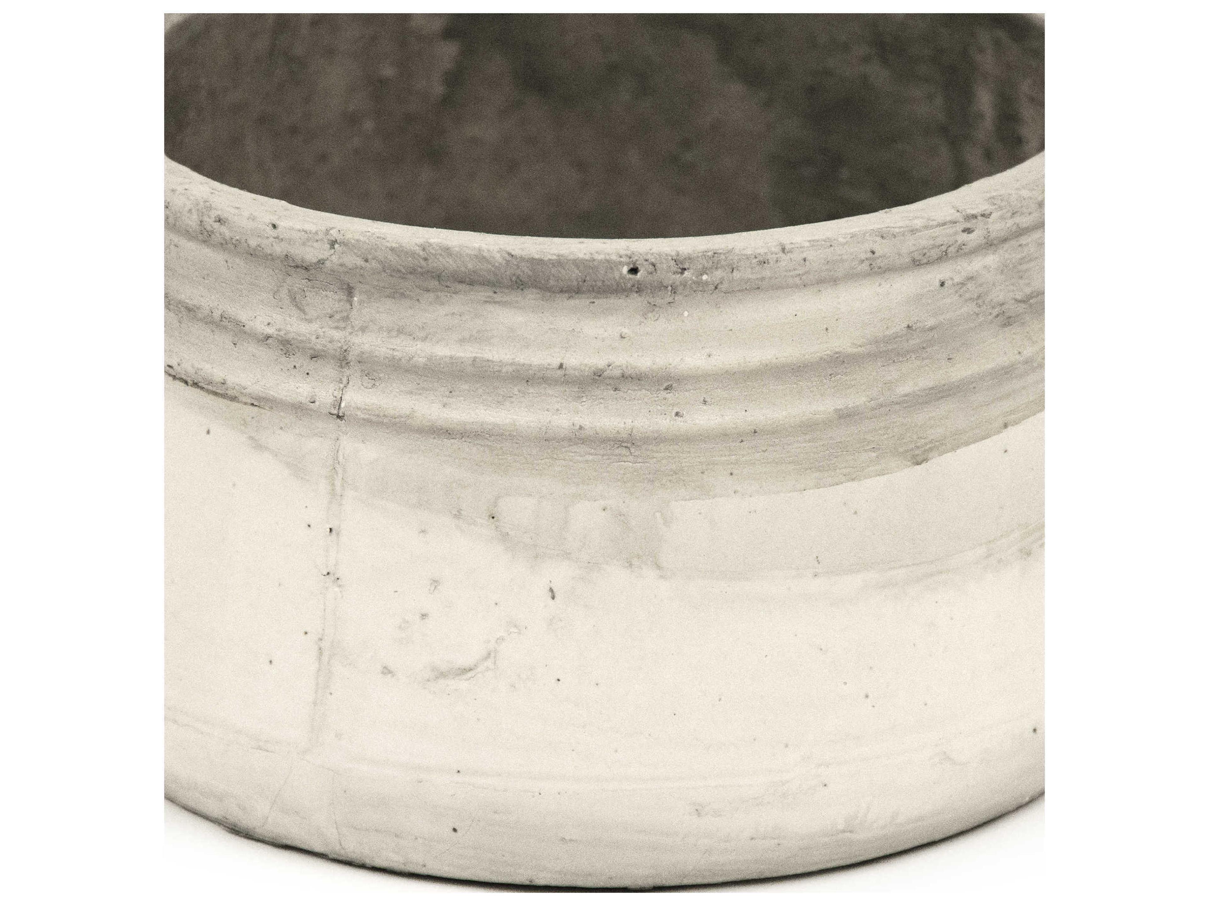 Zentique Distressed White 10" Decorative Bowl