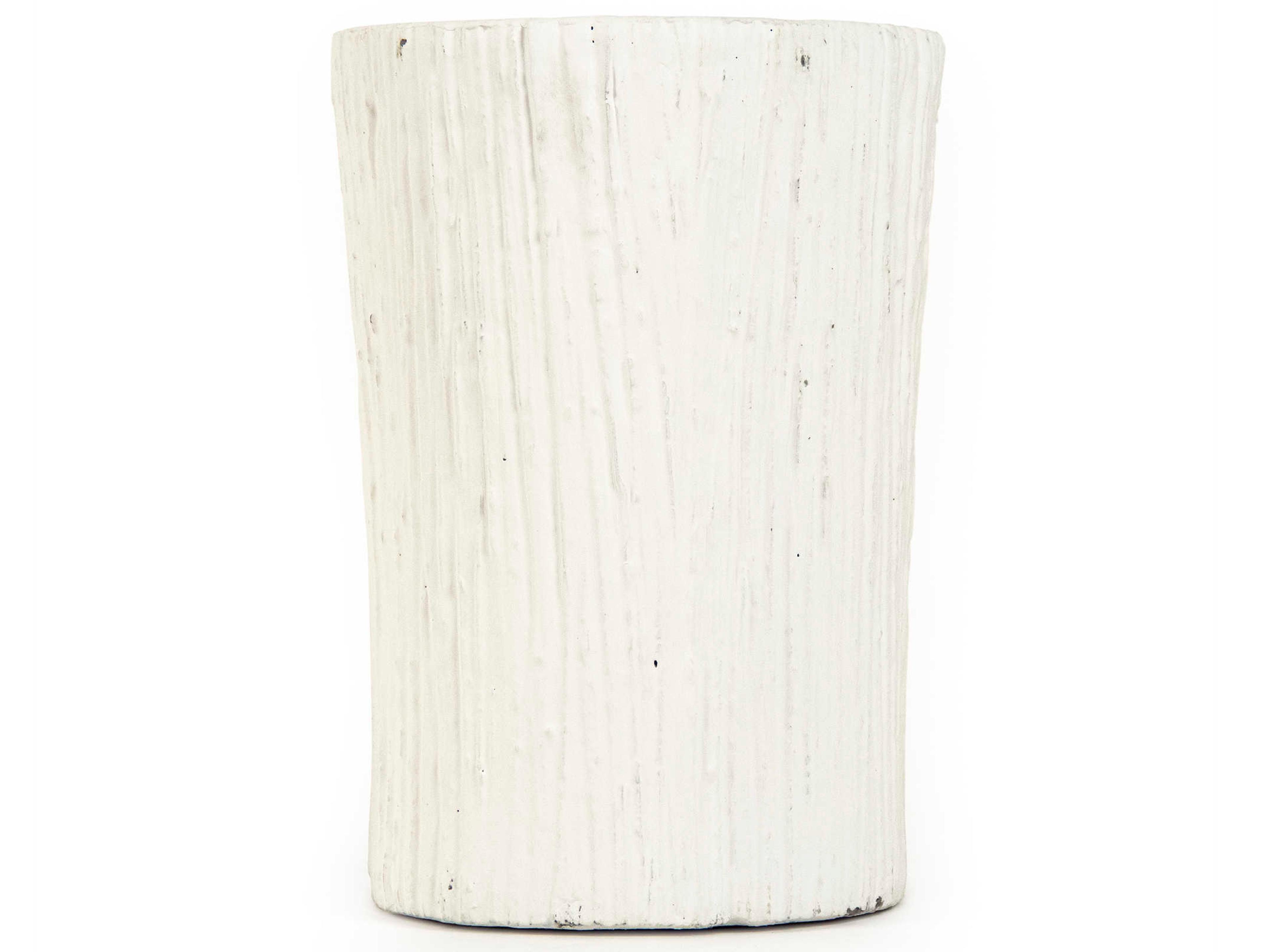 Zentique Distressed White 12" High Vase