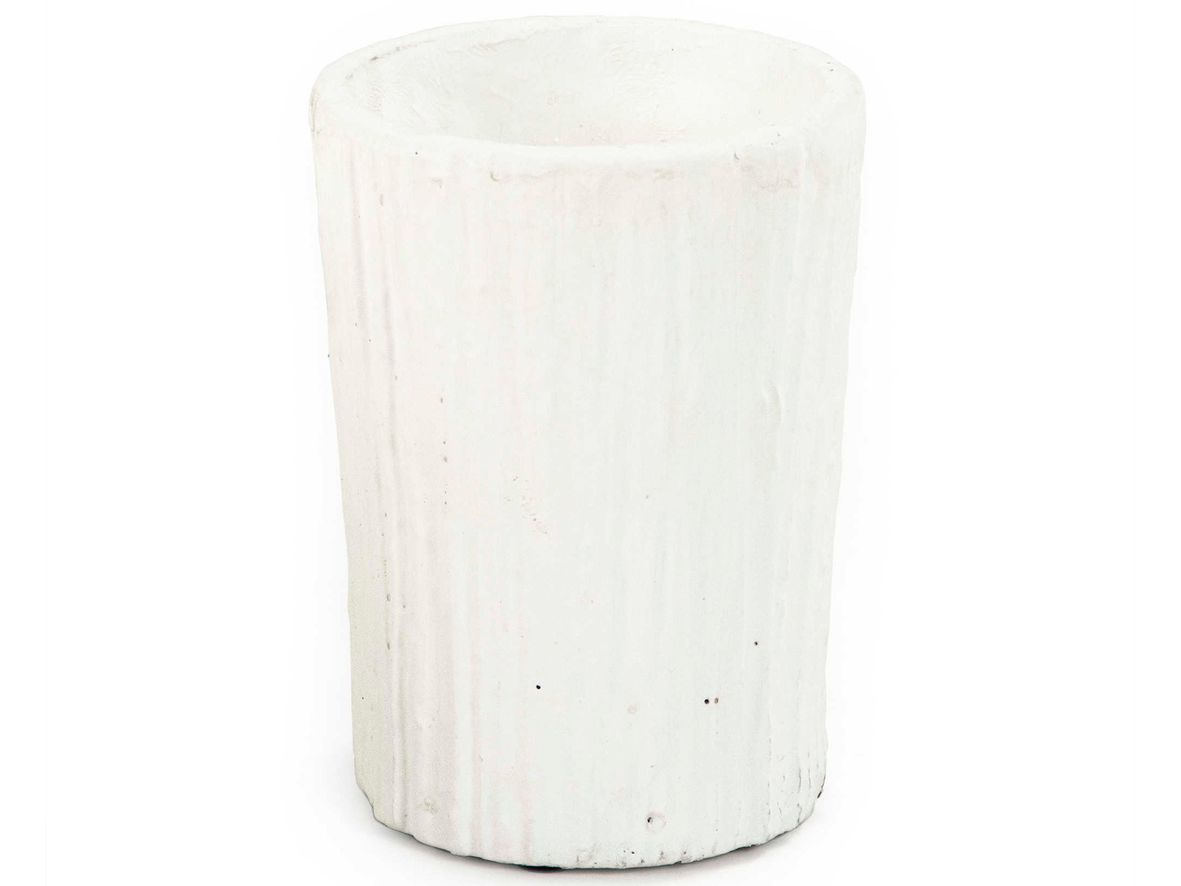 Zentique Distressed White 8" High Vase