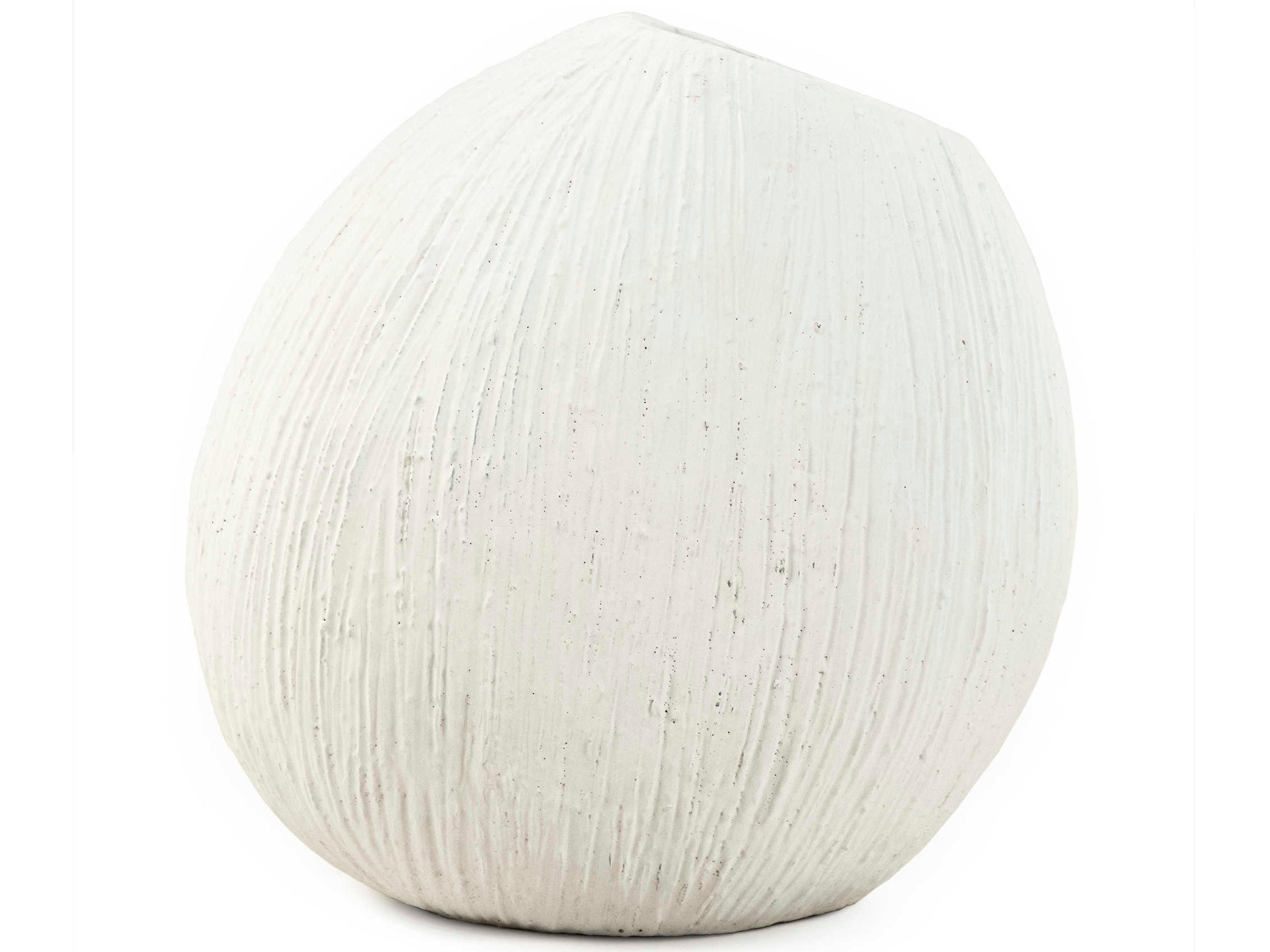 Zentique Distressed White Vase