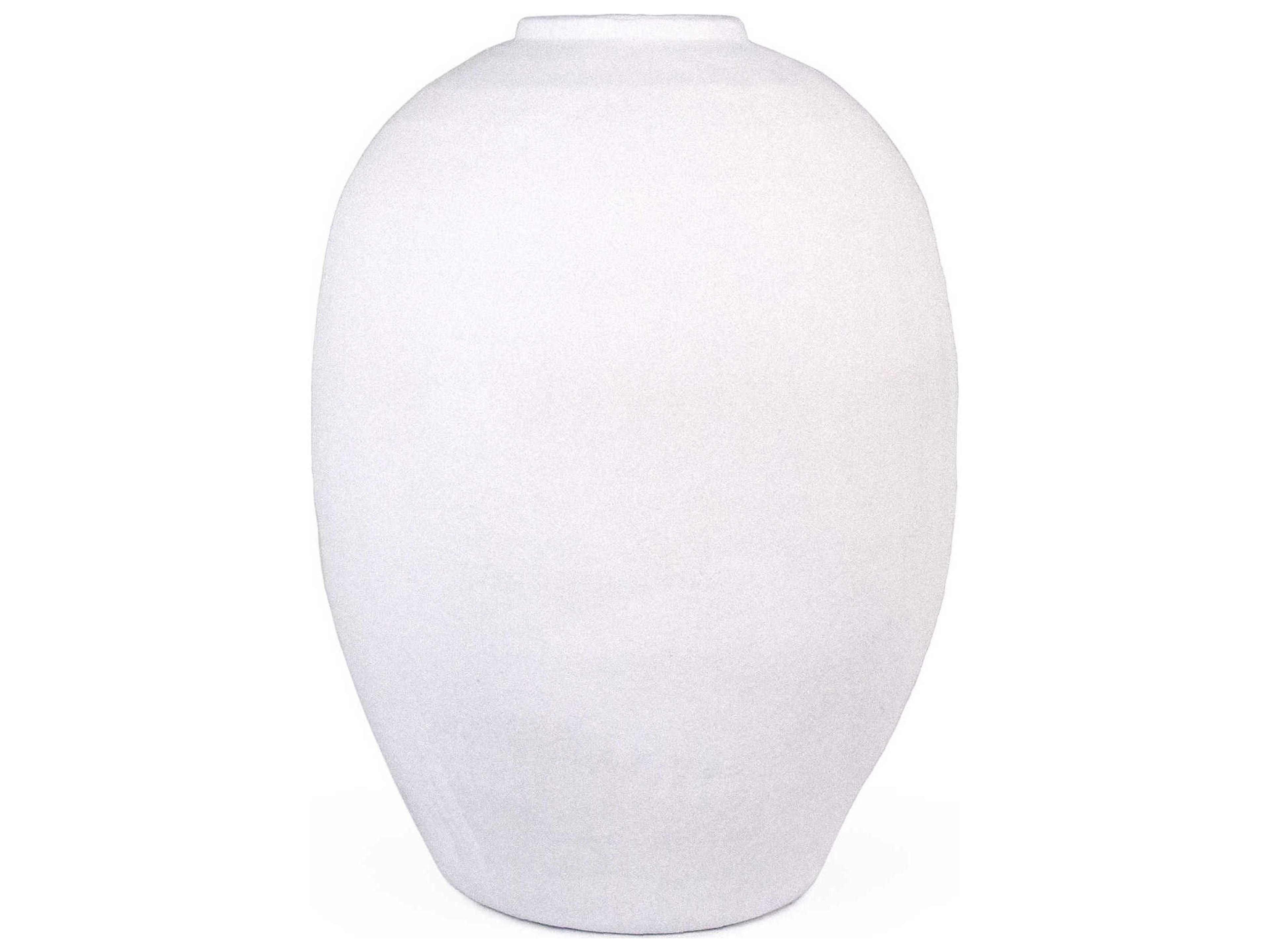 Zentique Distressed White Vase