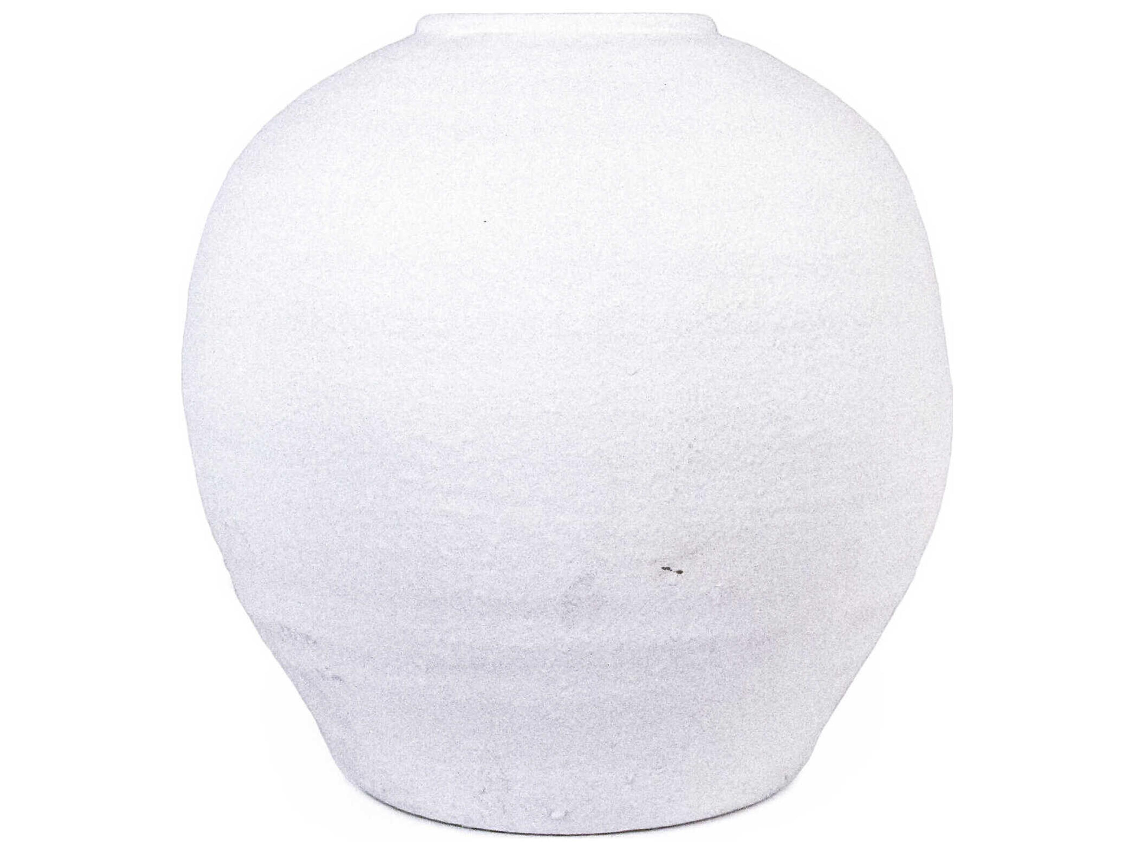 Zentique Distressed Matte White Vase