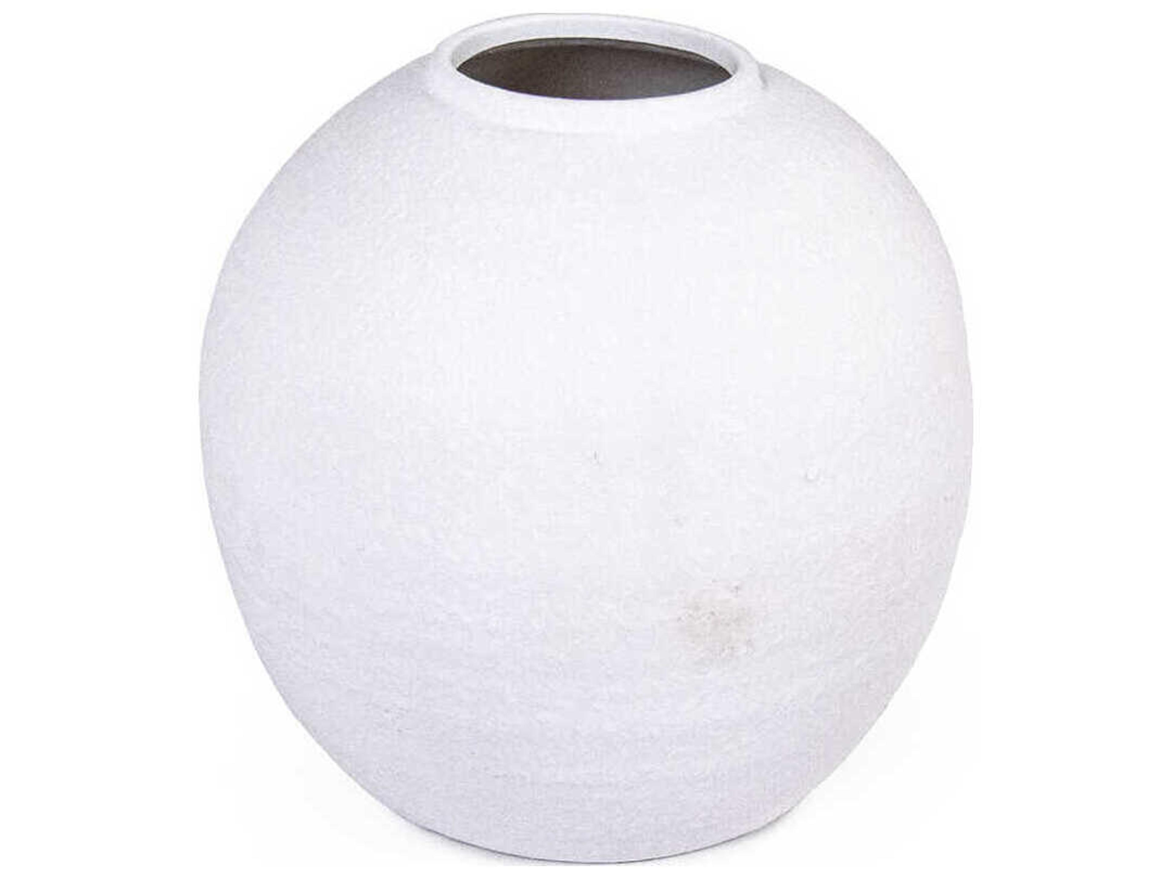 Distressed Matte White Vase