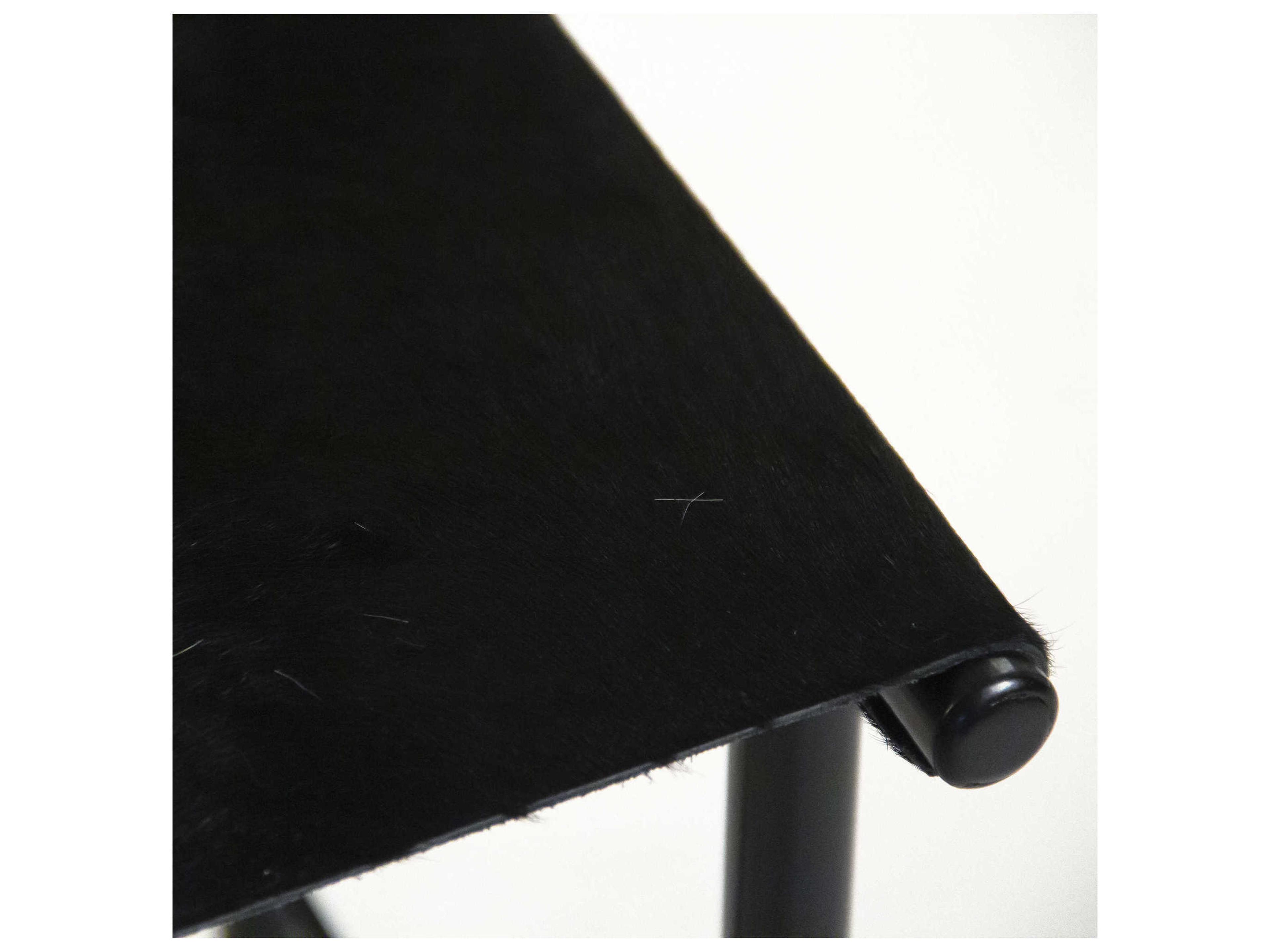 Zentique Black Leather Accent Chair