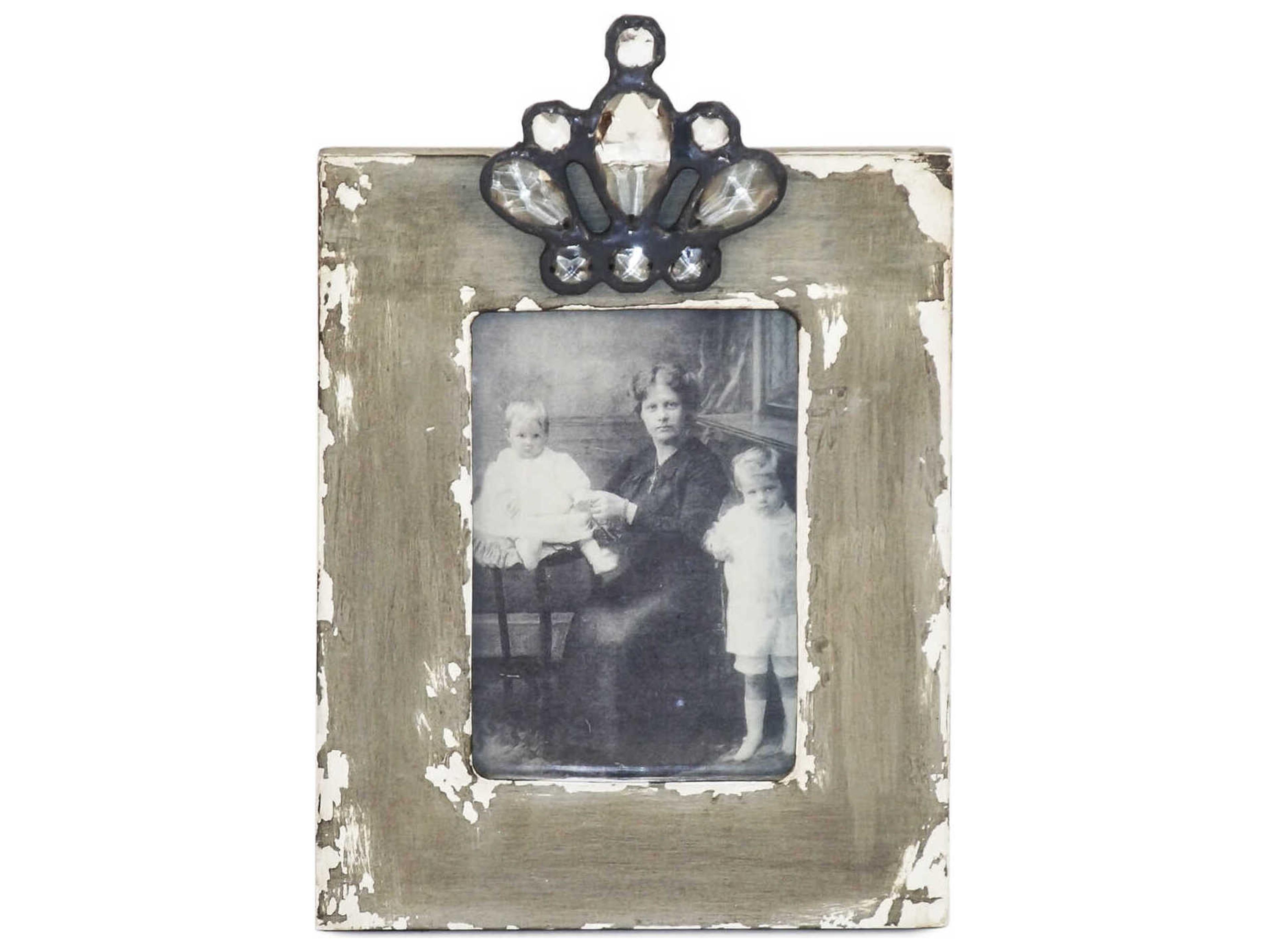 Wood Distressed Grey Picture Frame