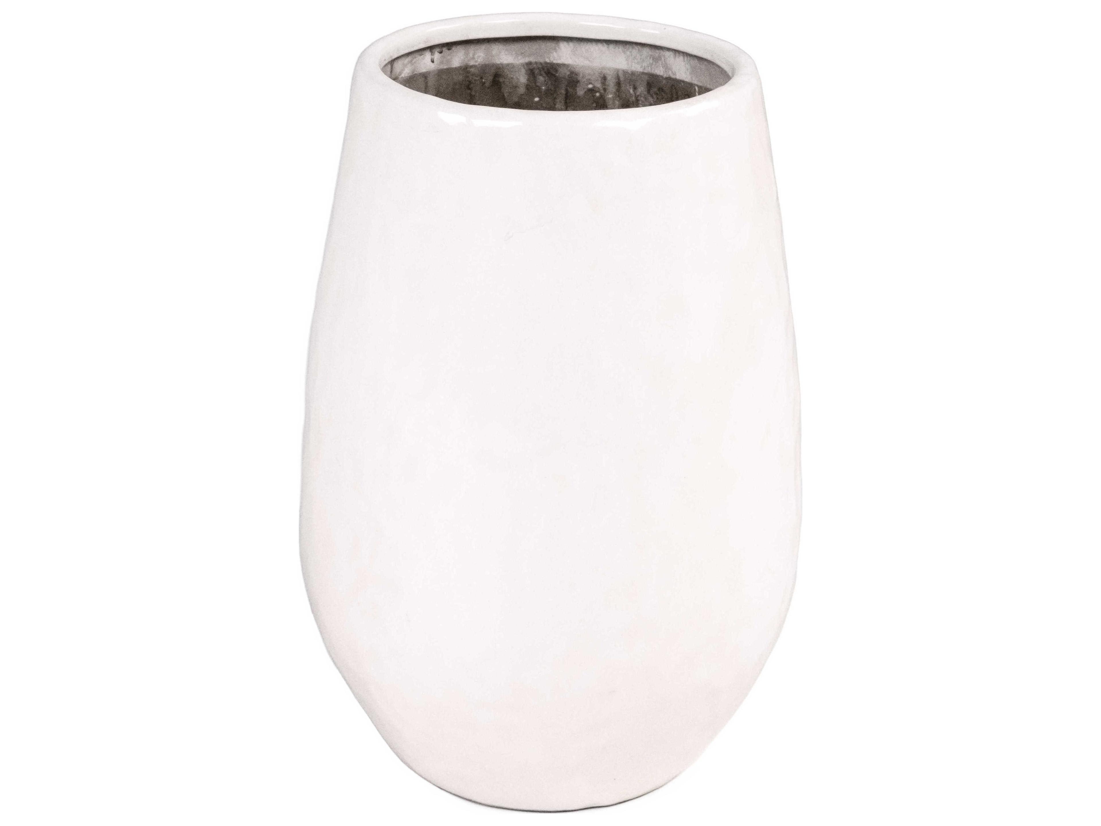 Zentique White Textured Vase