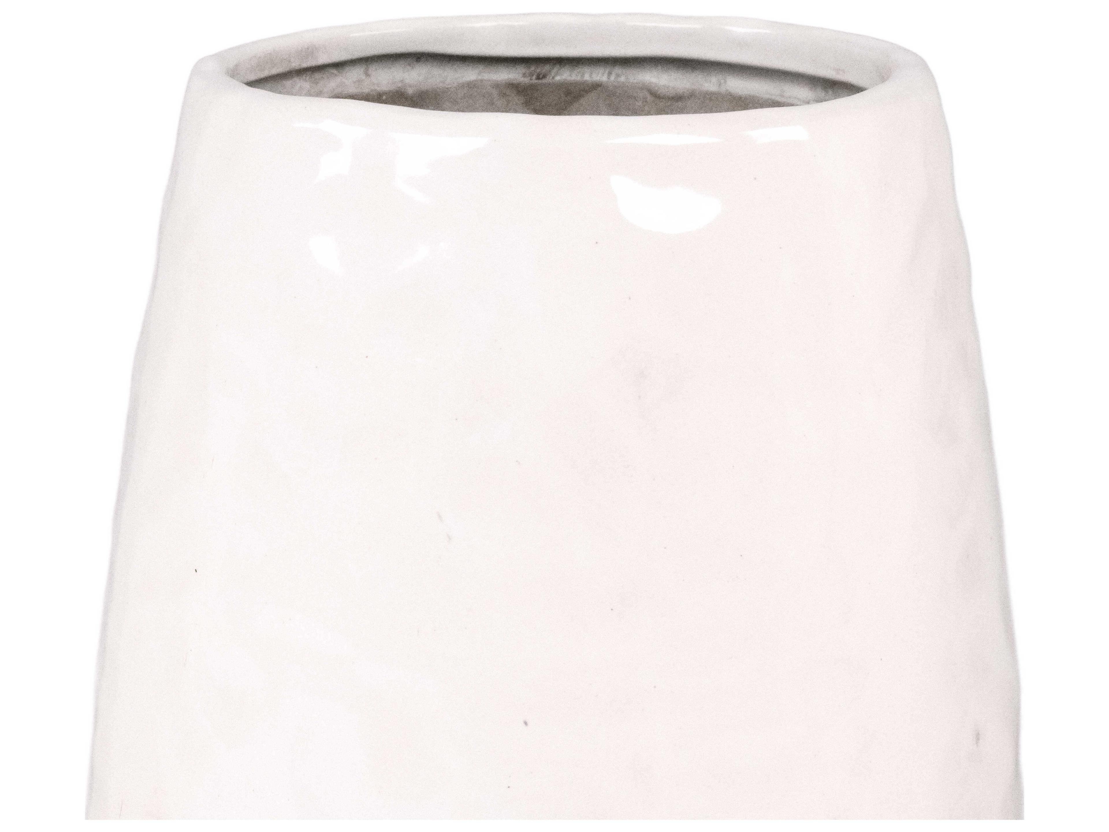Zentique White Textured Vase