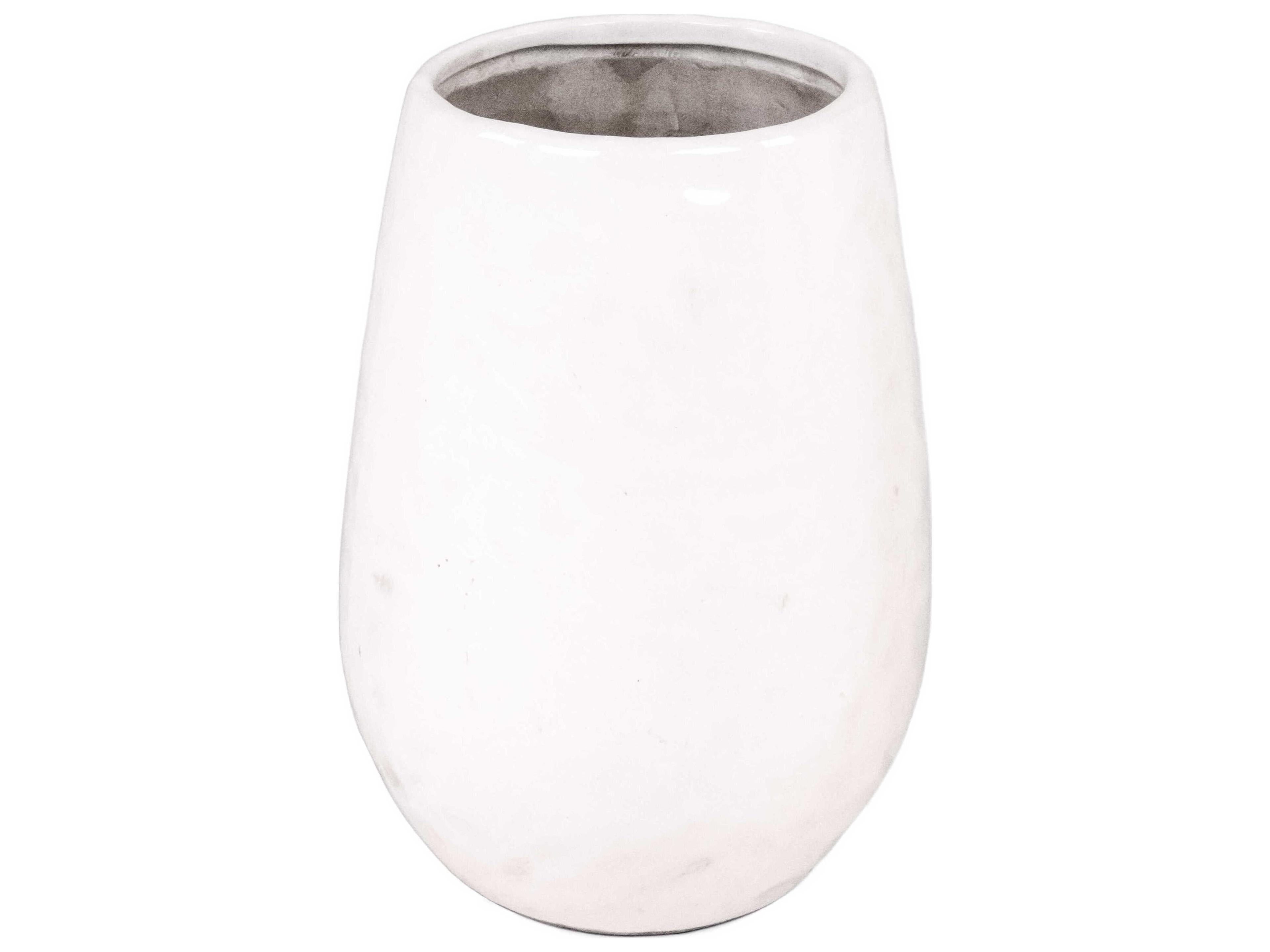 Zentique White Textured Vase