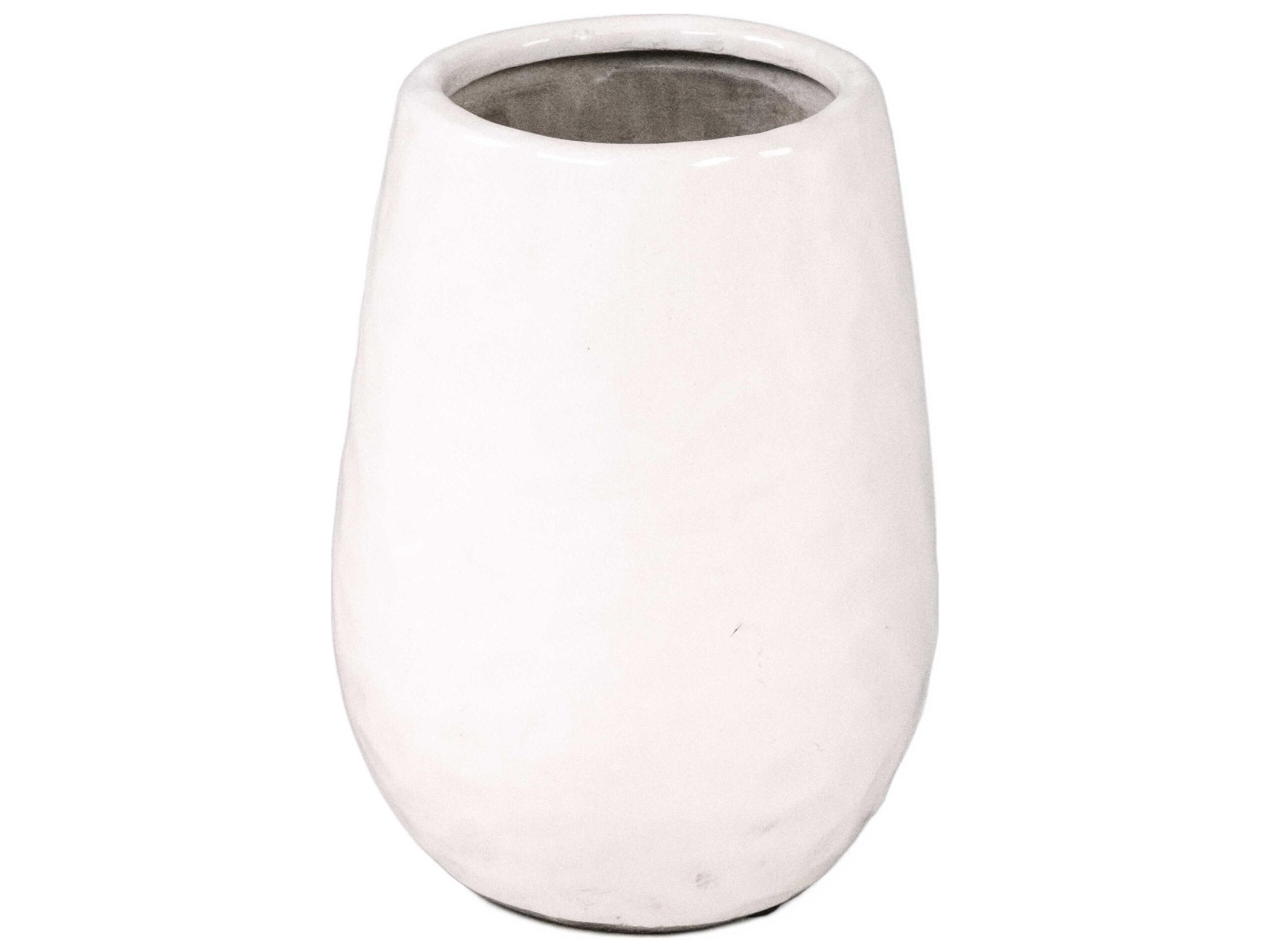 Zentique White Textured Vase