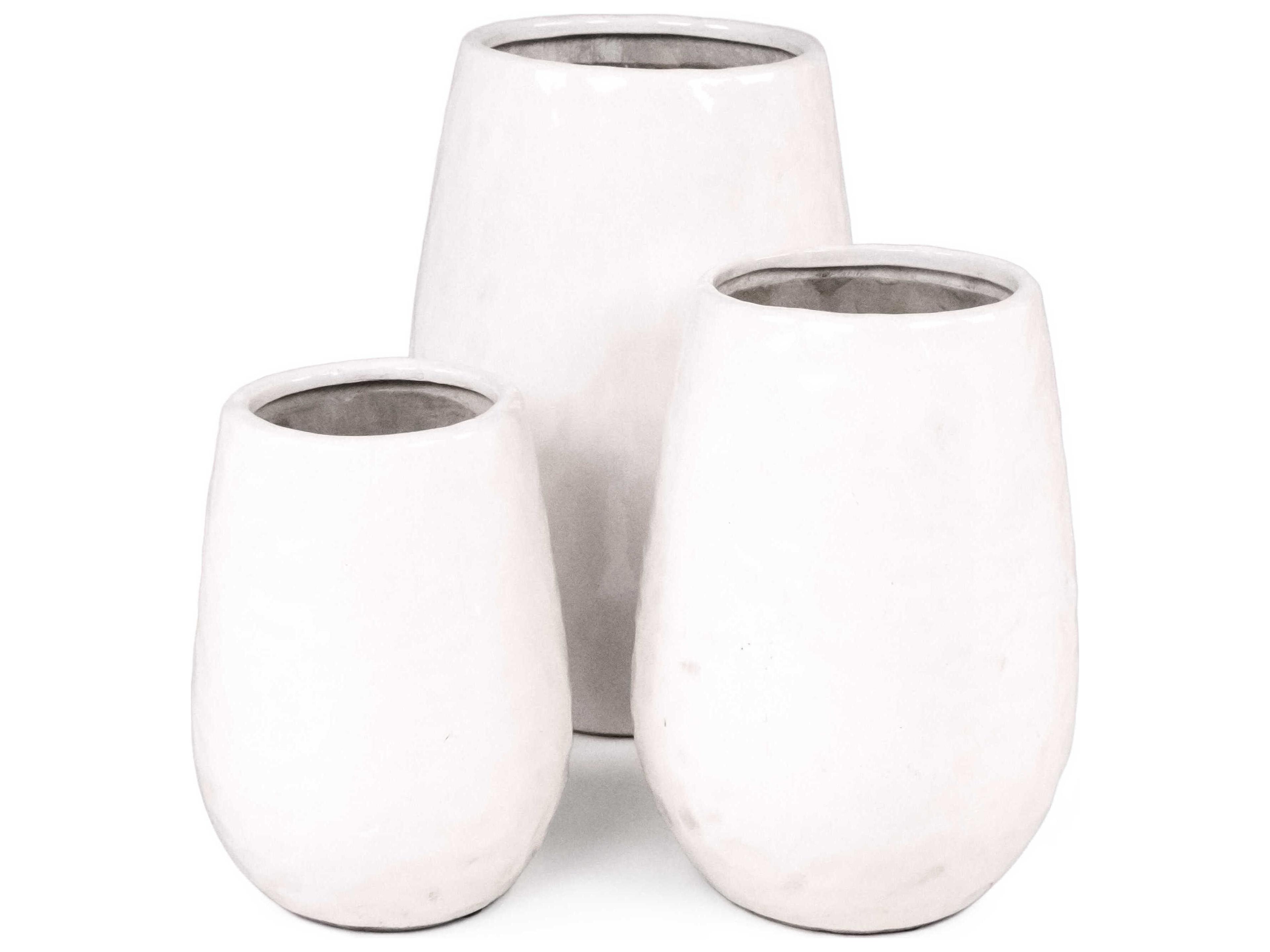 Zentique White Textured Vase