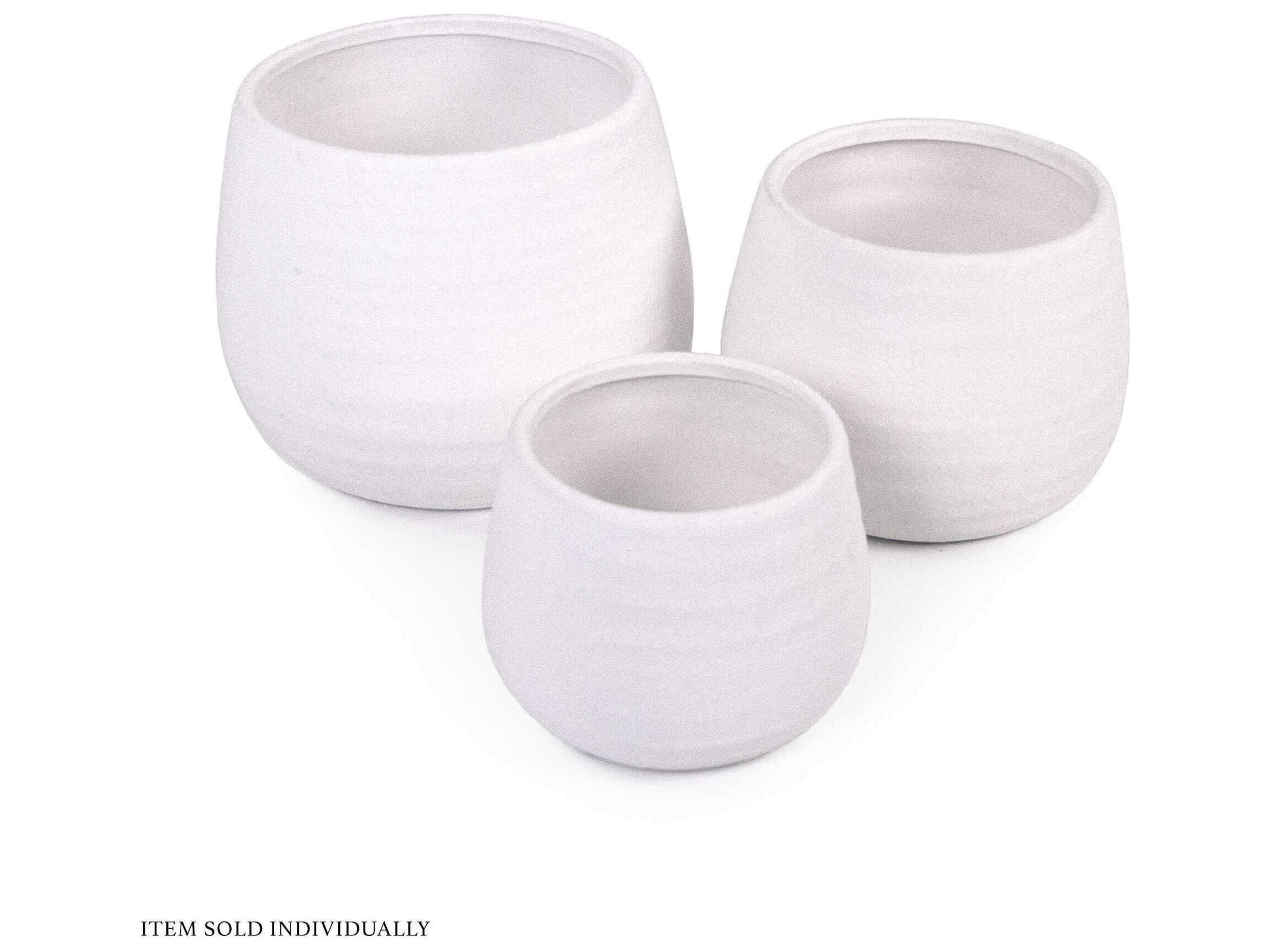 Zentique Distressed Matte White Vase
