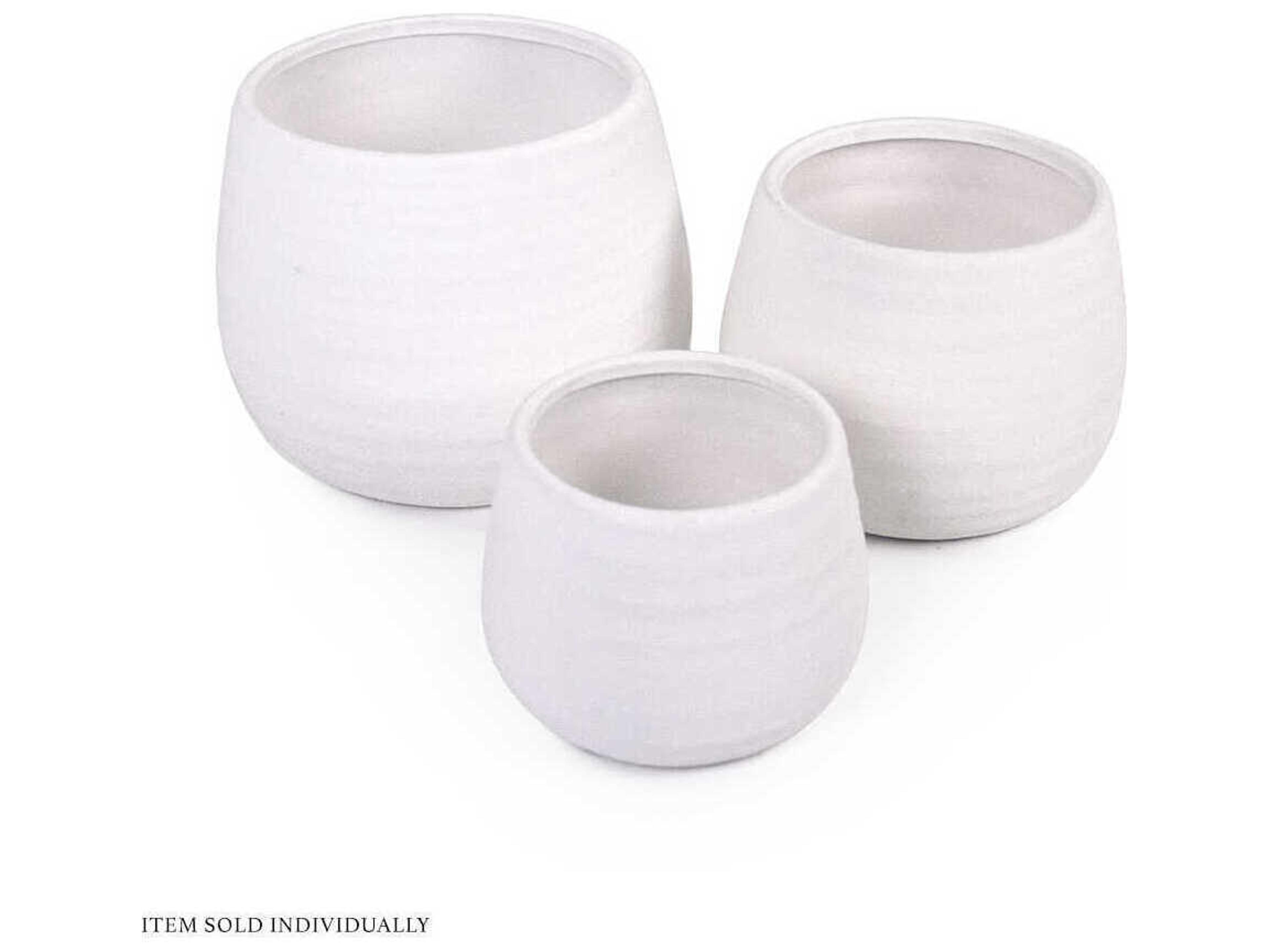 Zentique Distressed Matte White Vase