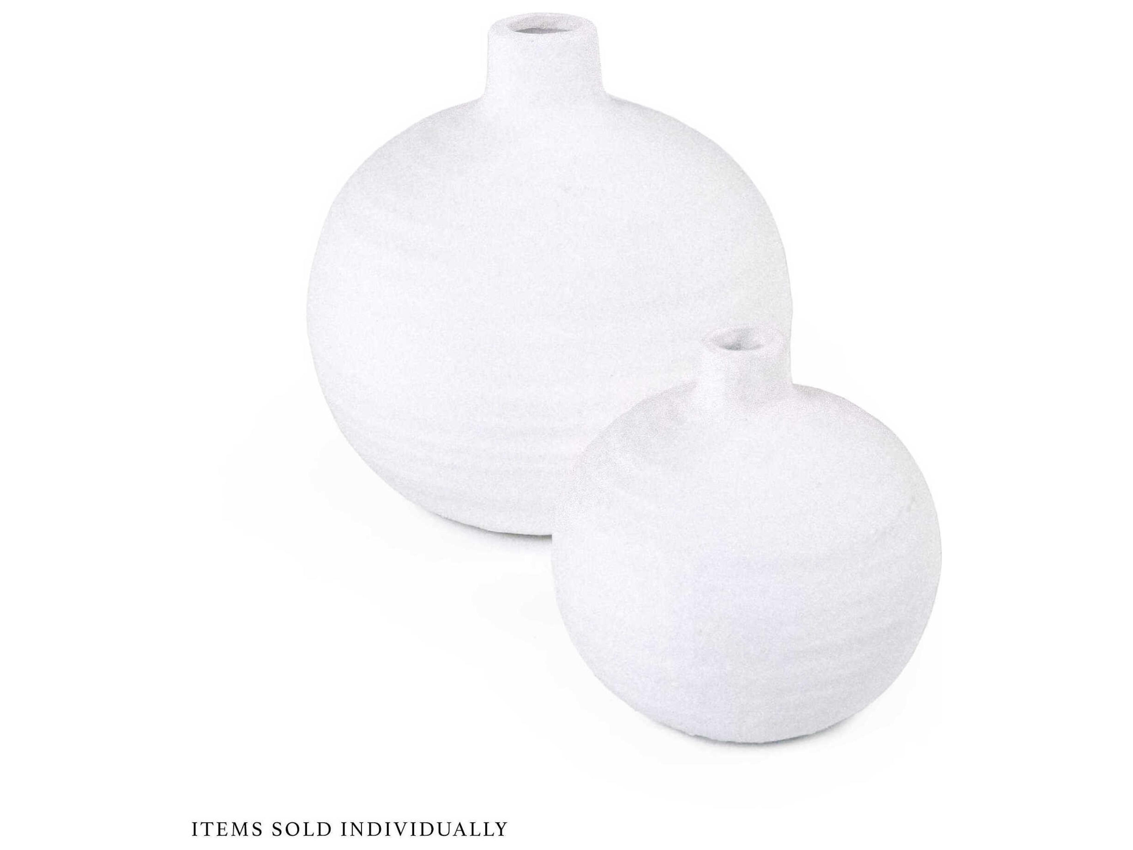 Zentique Distressed White Vase