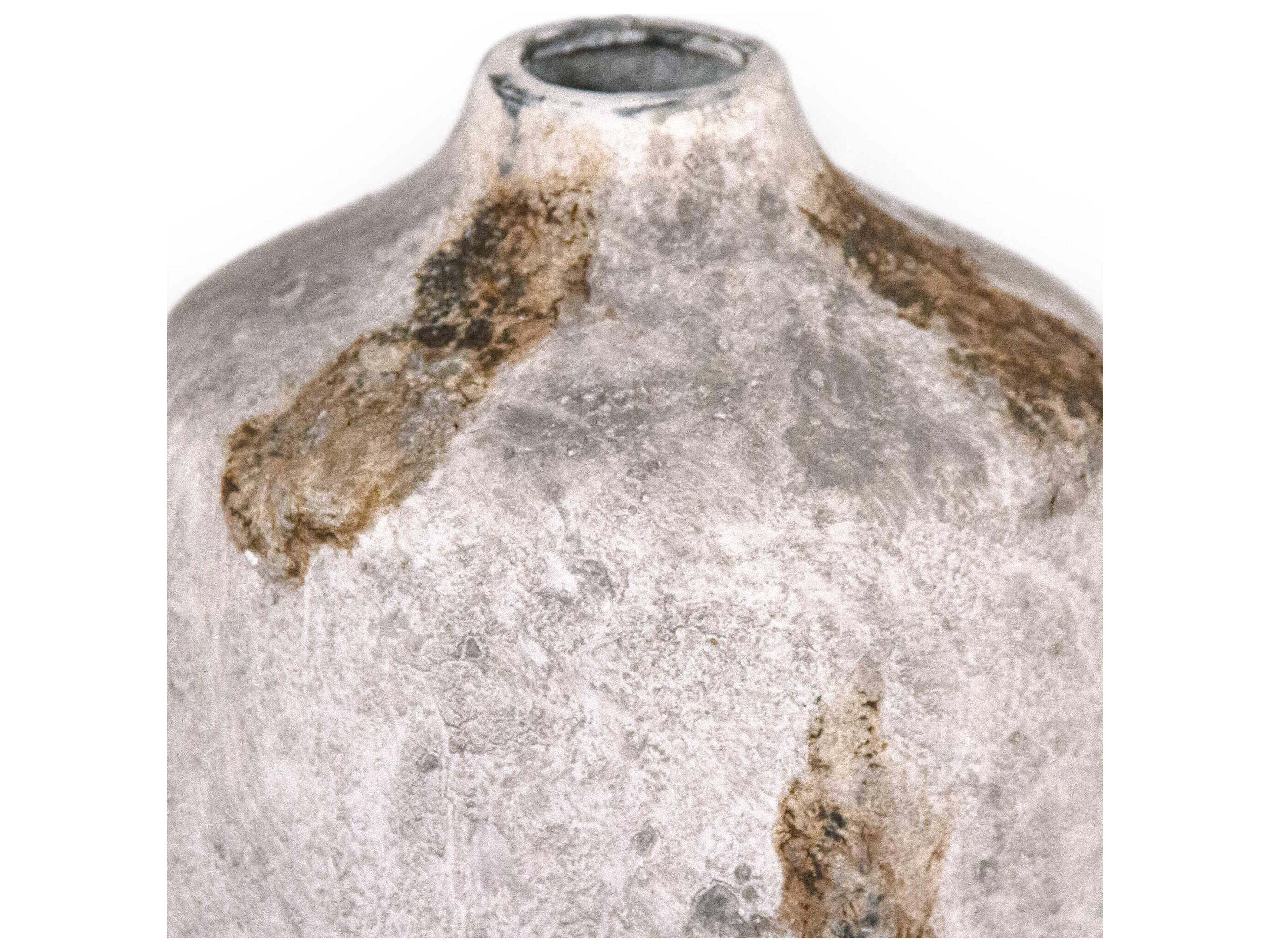 Zentique Distressed Light Grey Vase