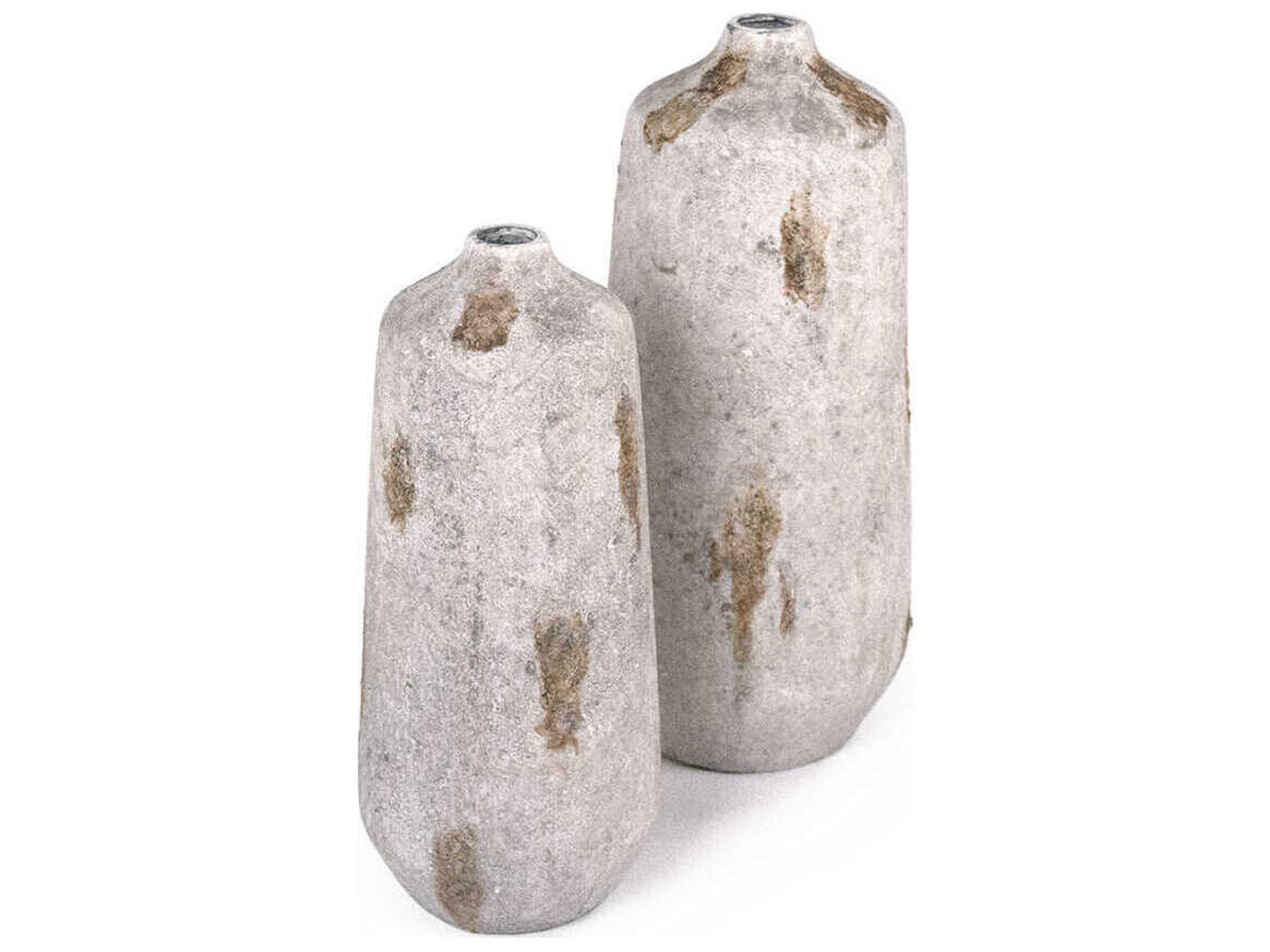 Zentique Distressed Light Grey Vase