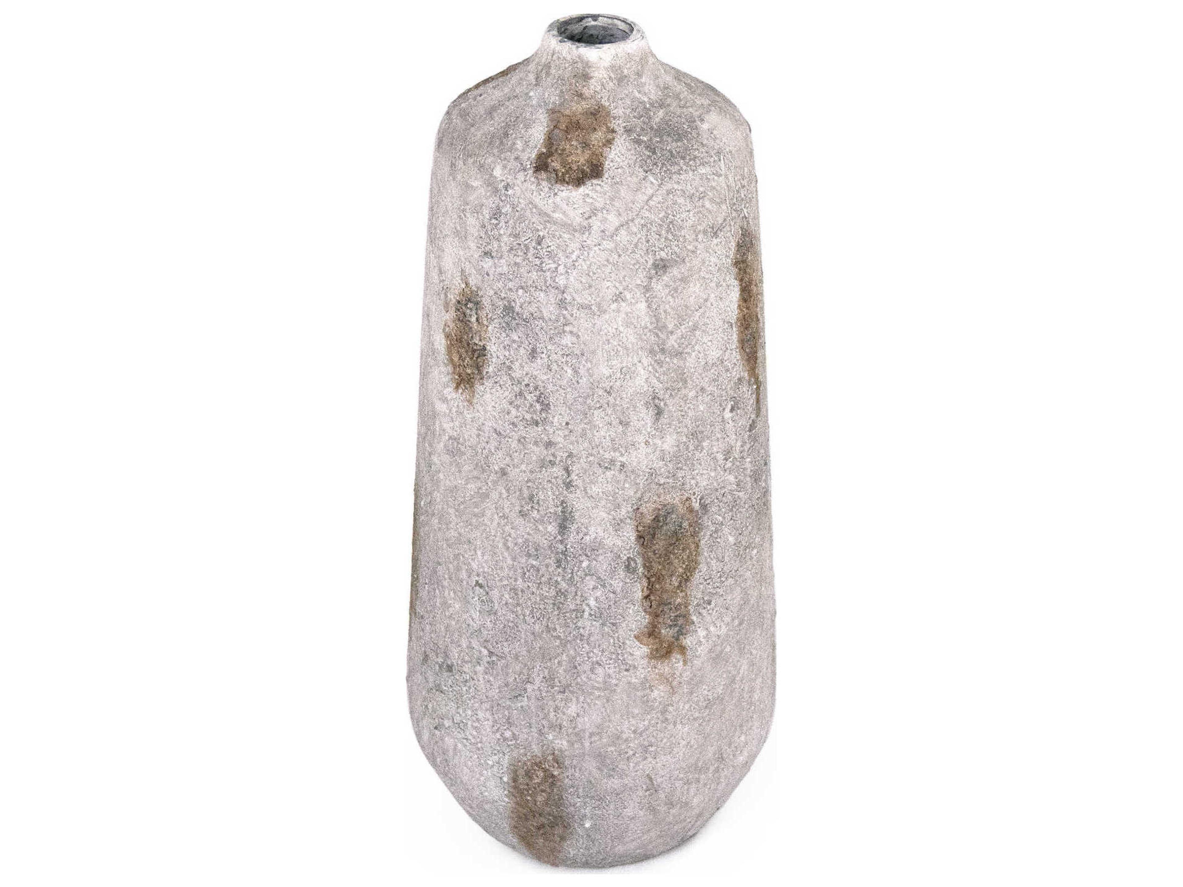 Zentique Distressed Light Grey Vase