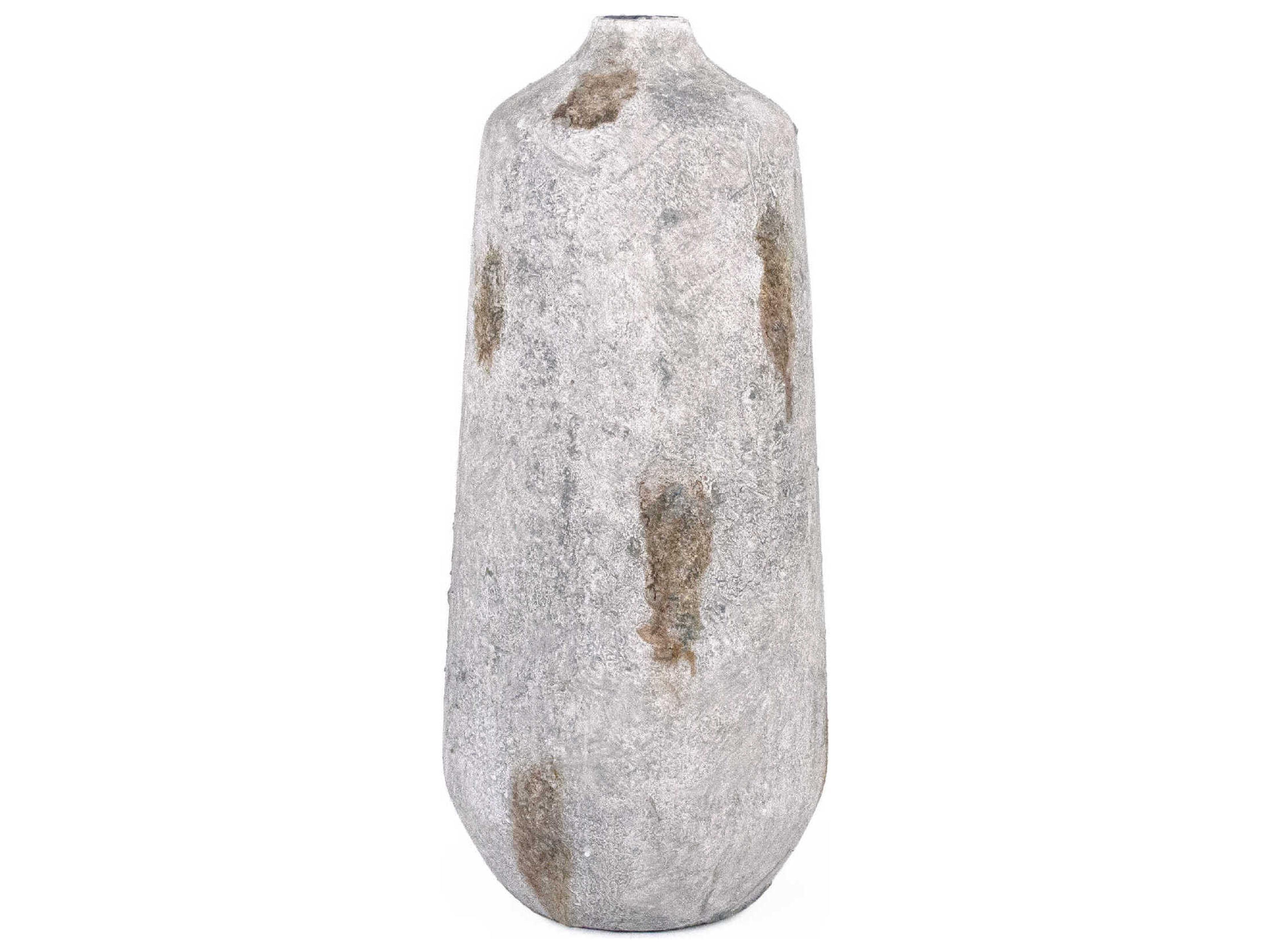 Zentique Distressed Light Grey Vase