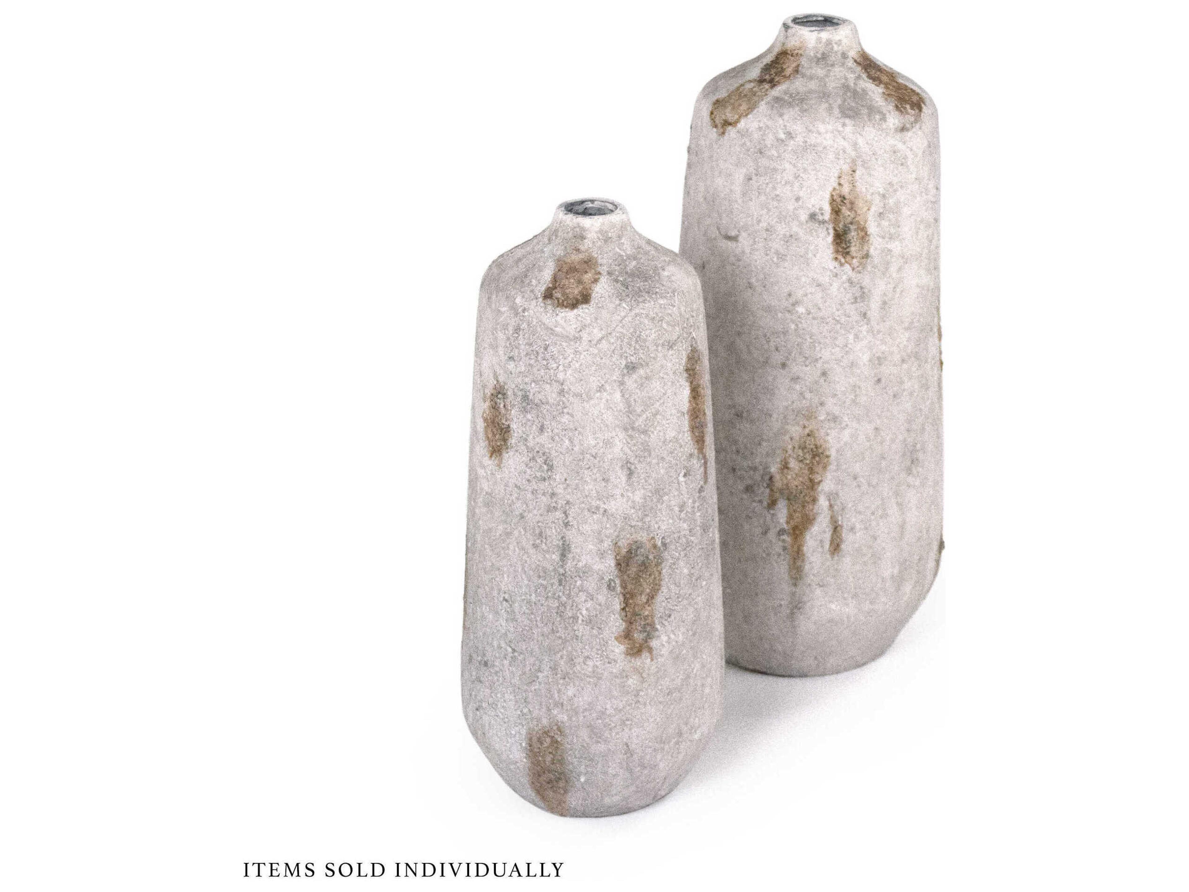 Zentique Distressed Light Grey Vase