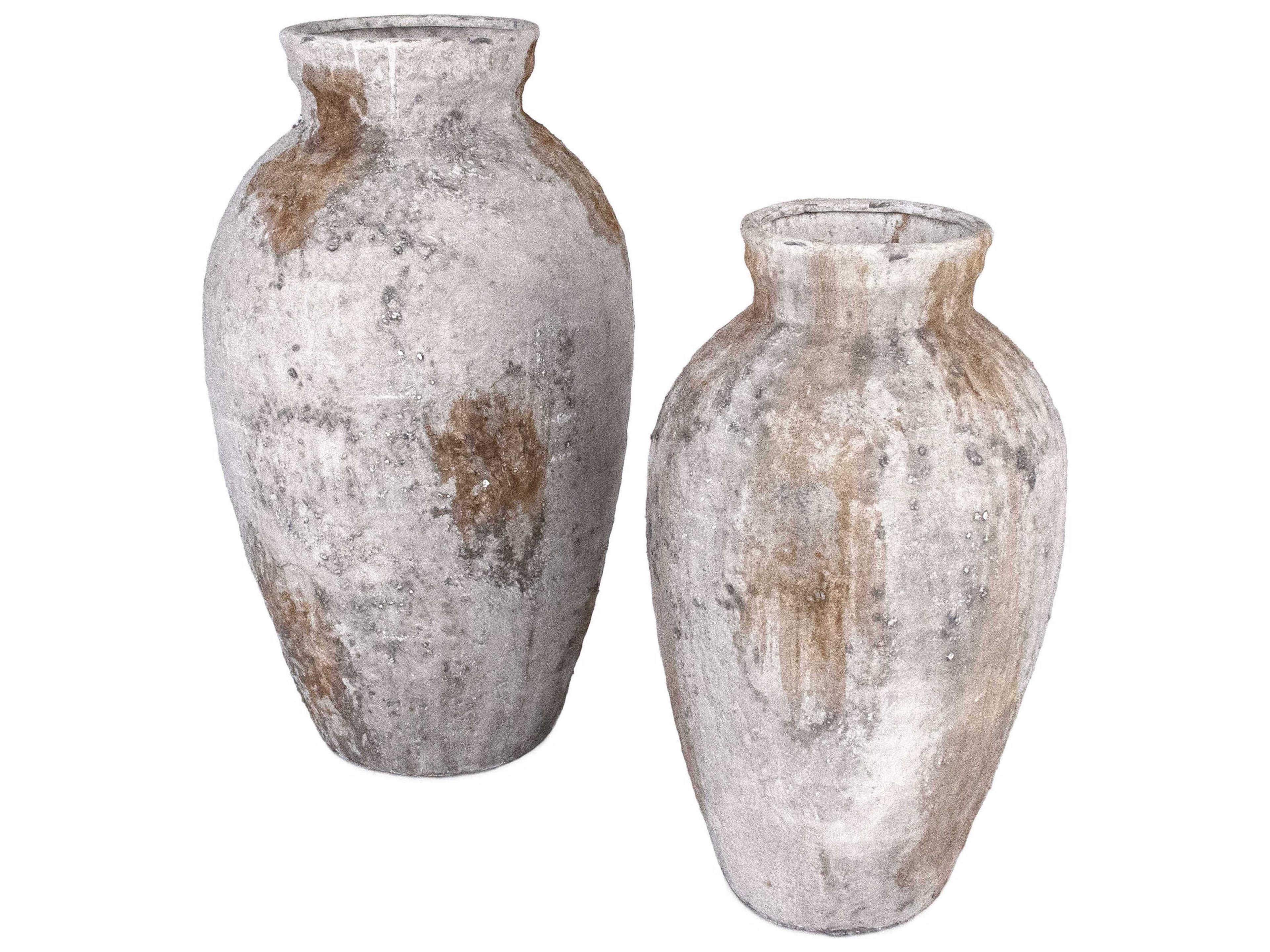 Zentique Distressed Light Grey Vase