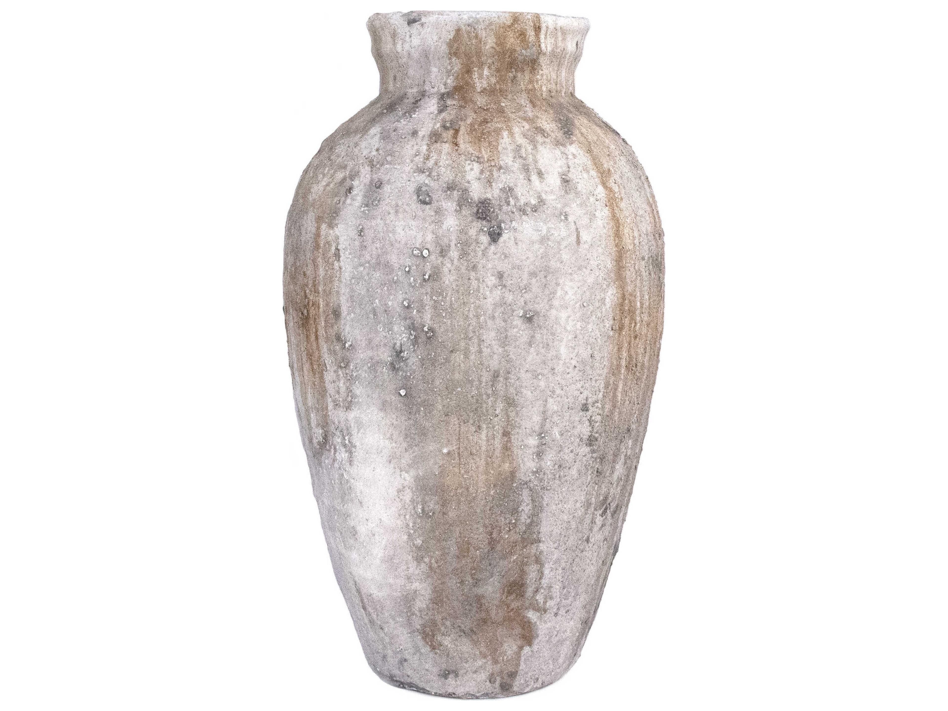 Zentique Distressed Light Grey Vase